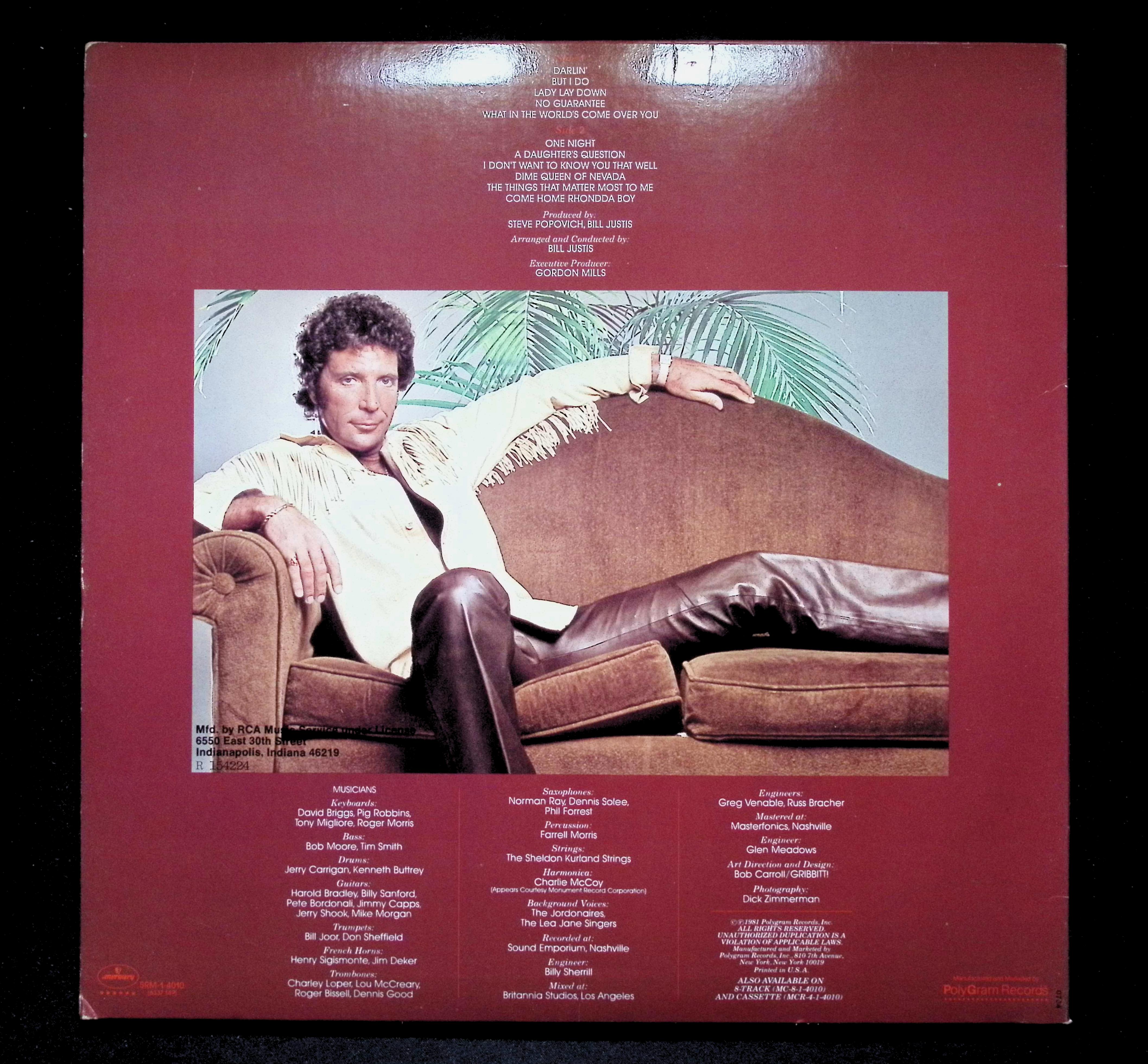 Tom Jones Darlin' LP 1981 Mercury Pop Country — image 2