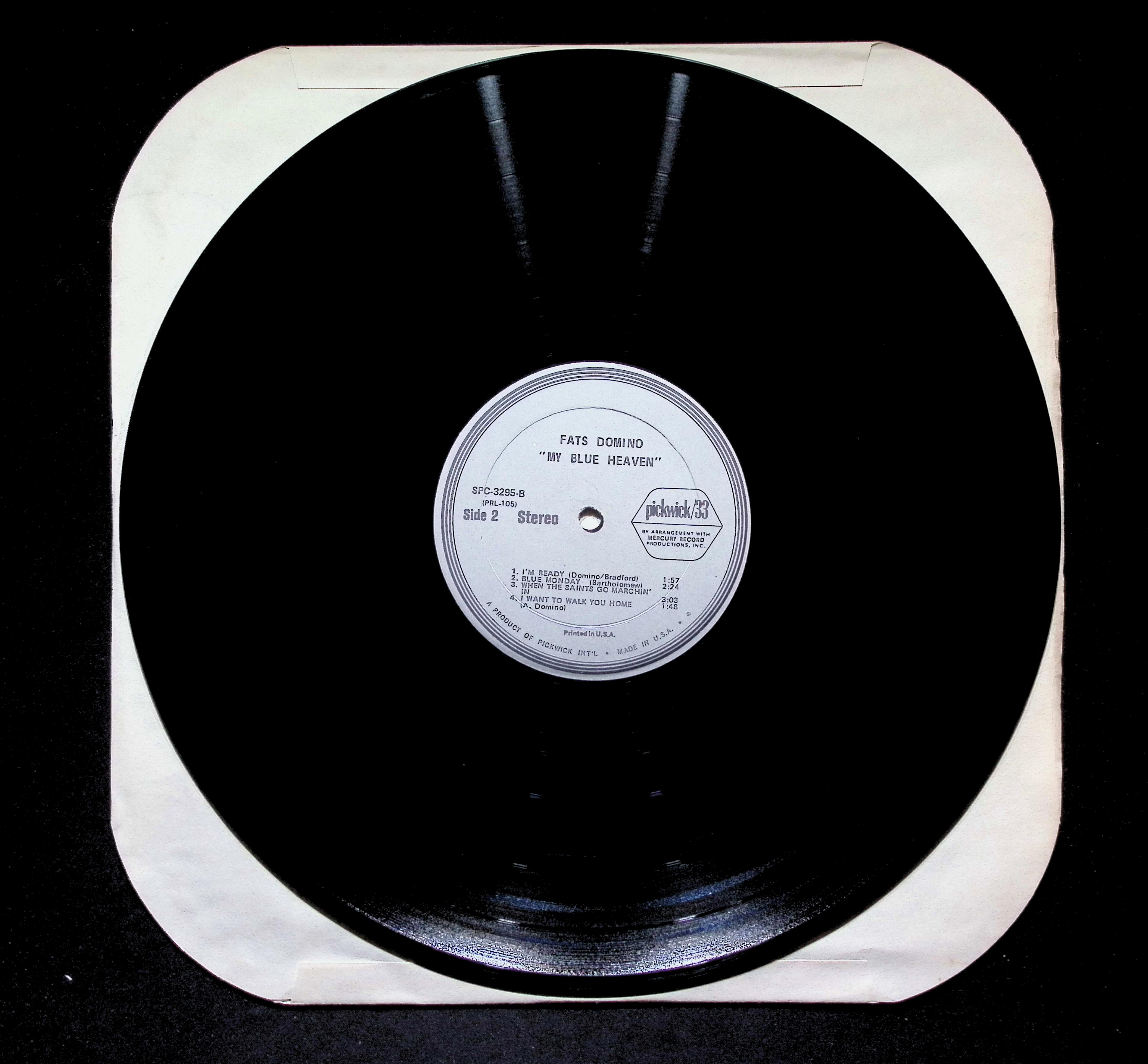 Fats Domino My Blue Heaven LP 1971 Pickwick Rock & Roll — image 4