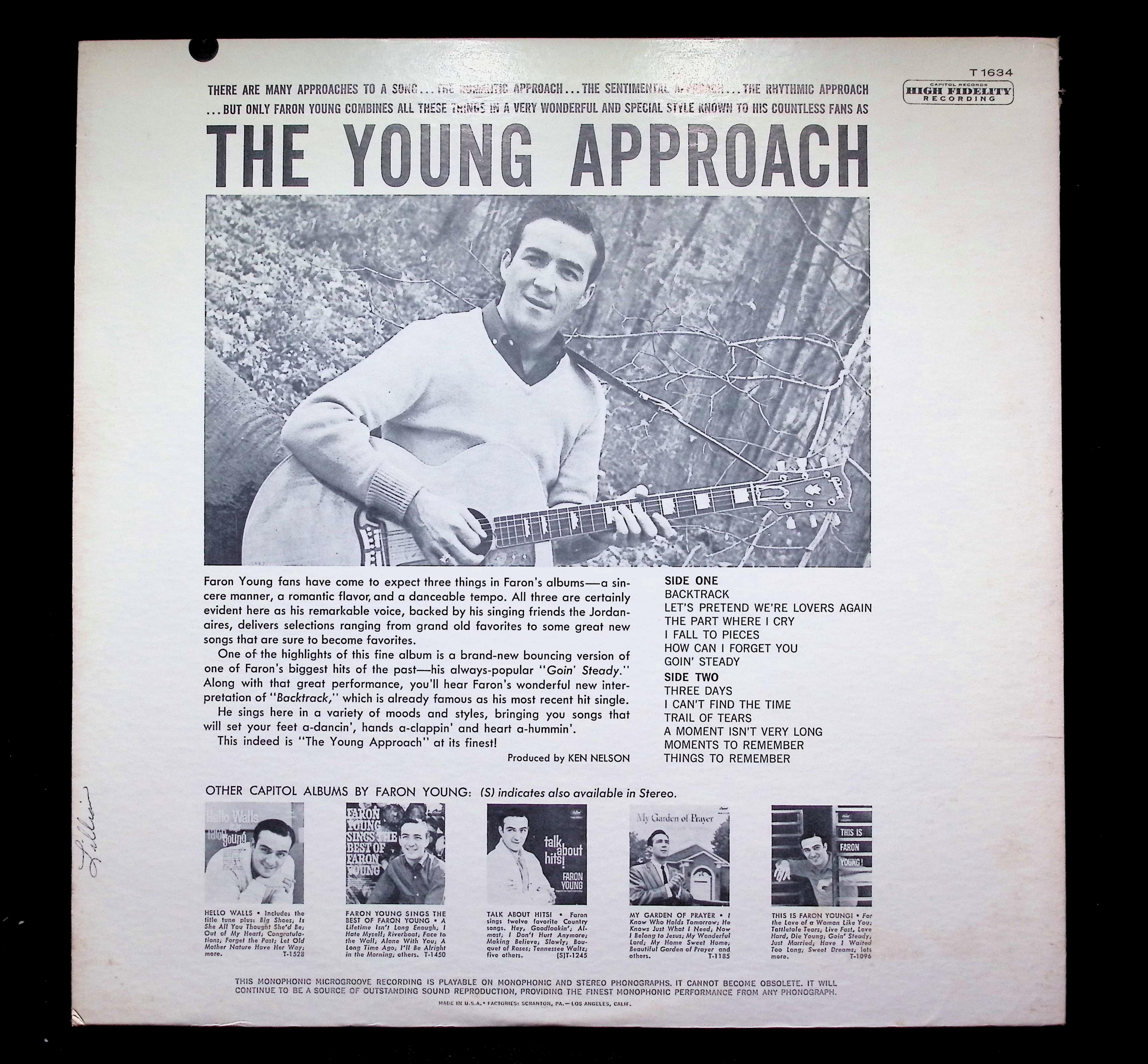Faron Young The Young Approach LP US Capitol Country Folk — image 2