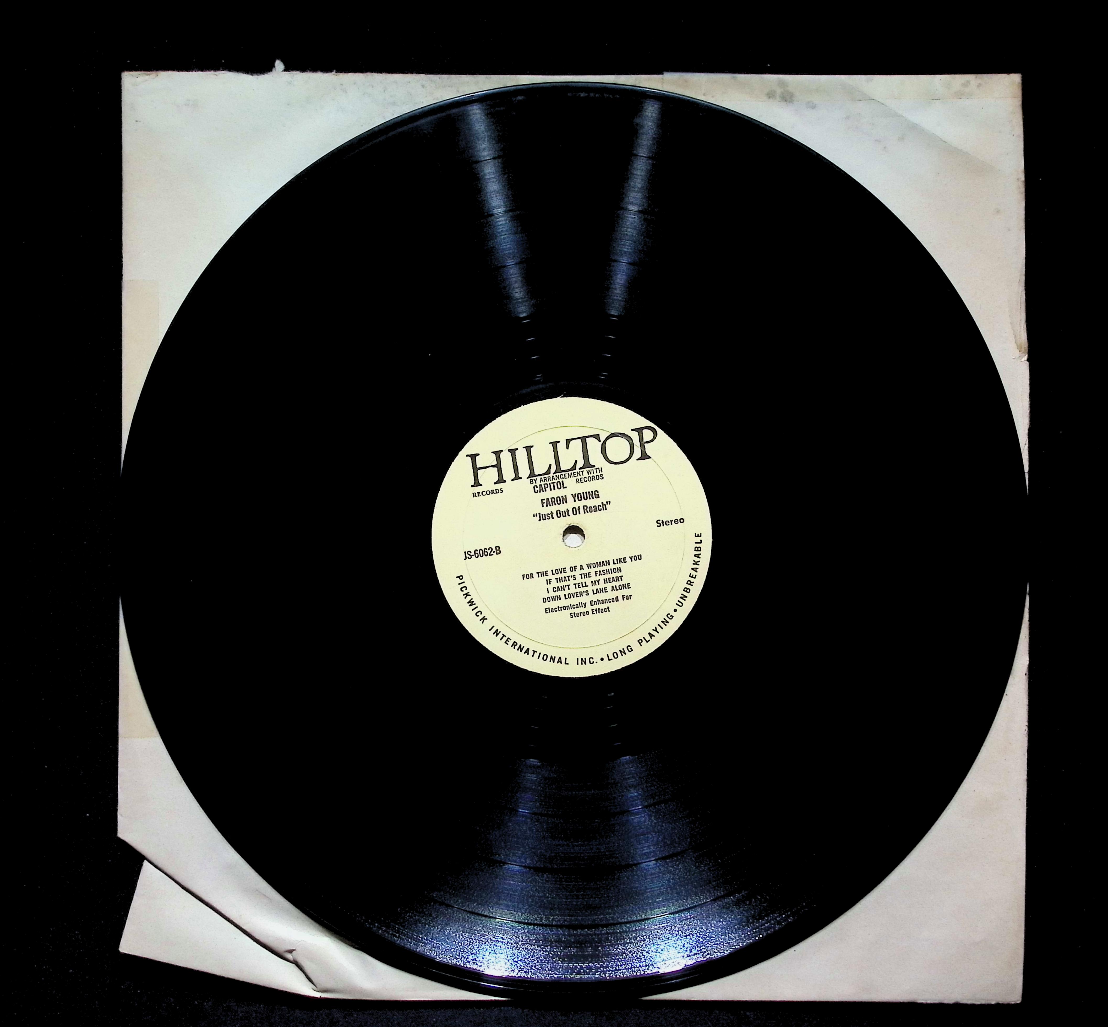 Faron Young Just Out Of Reach LP 1967 Hilltop Country — image 5