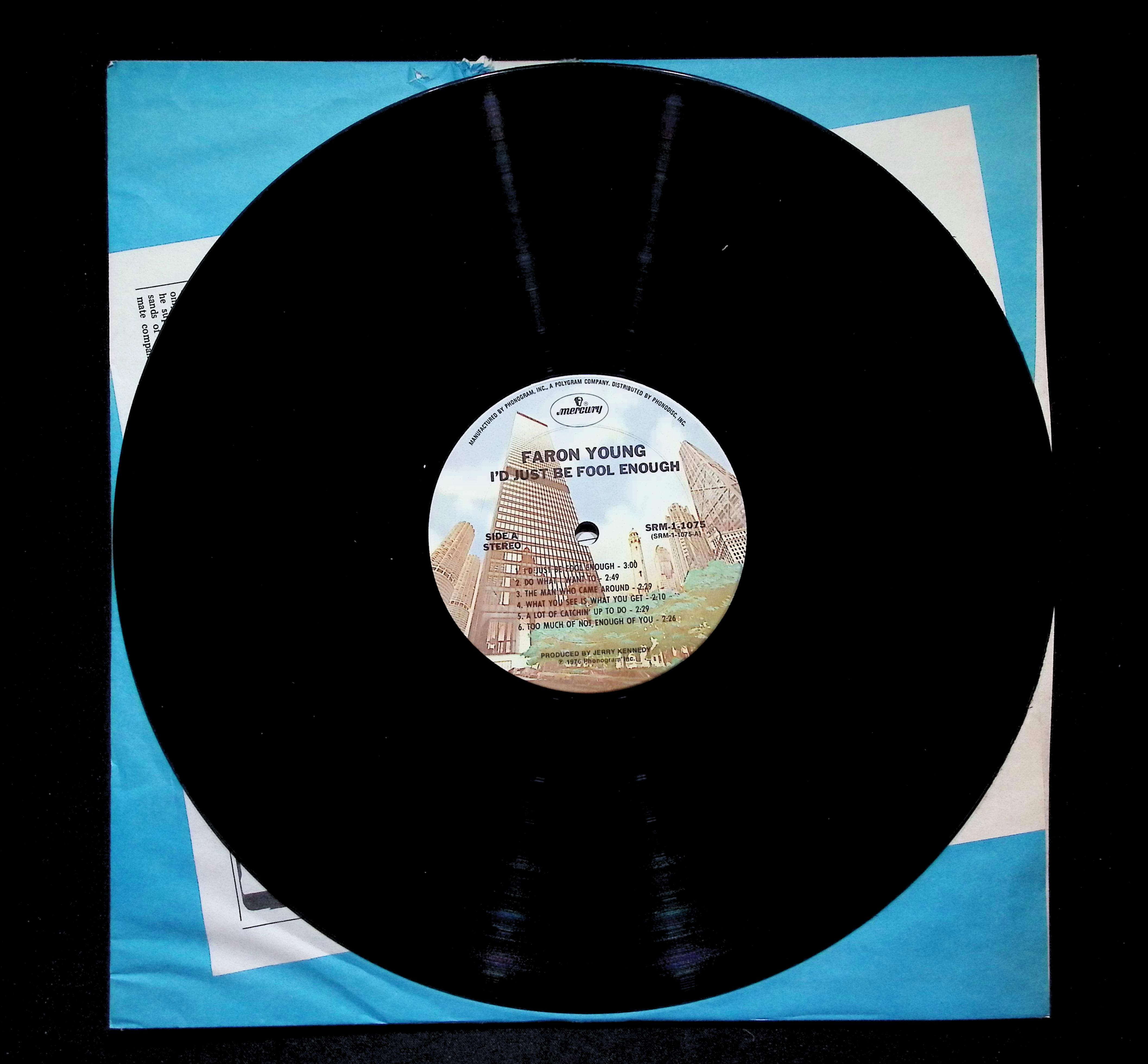 Faron Young I'd Just Be Fool Enough LP 1976 Mercury Country — image 5