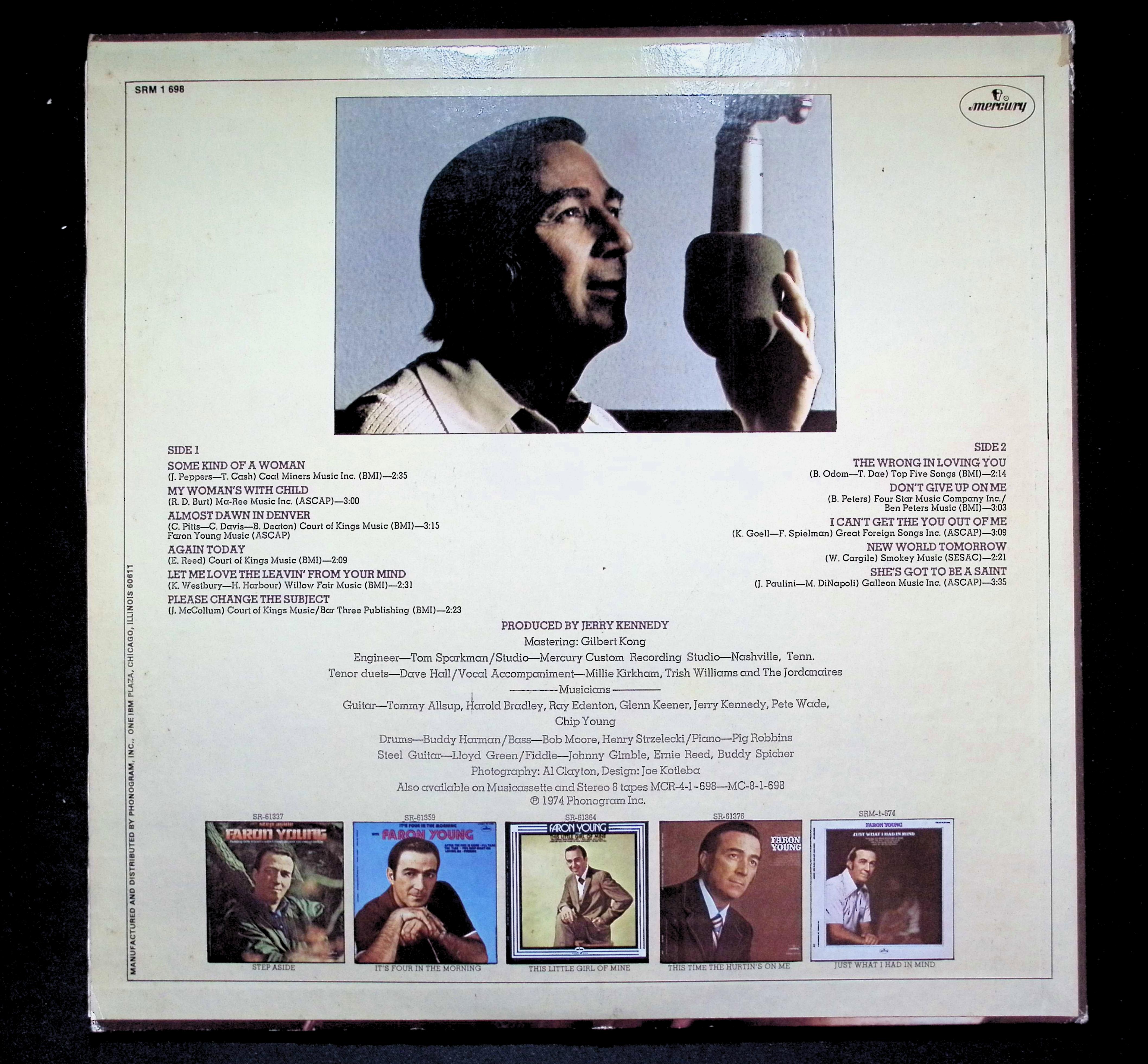 Faron Young Sings LP 1974 Mercury Country Promo — image 2