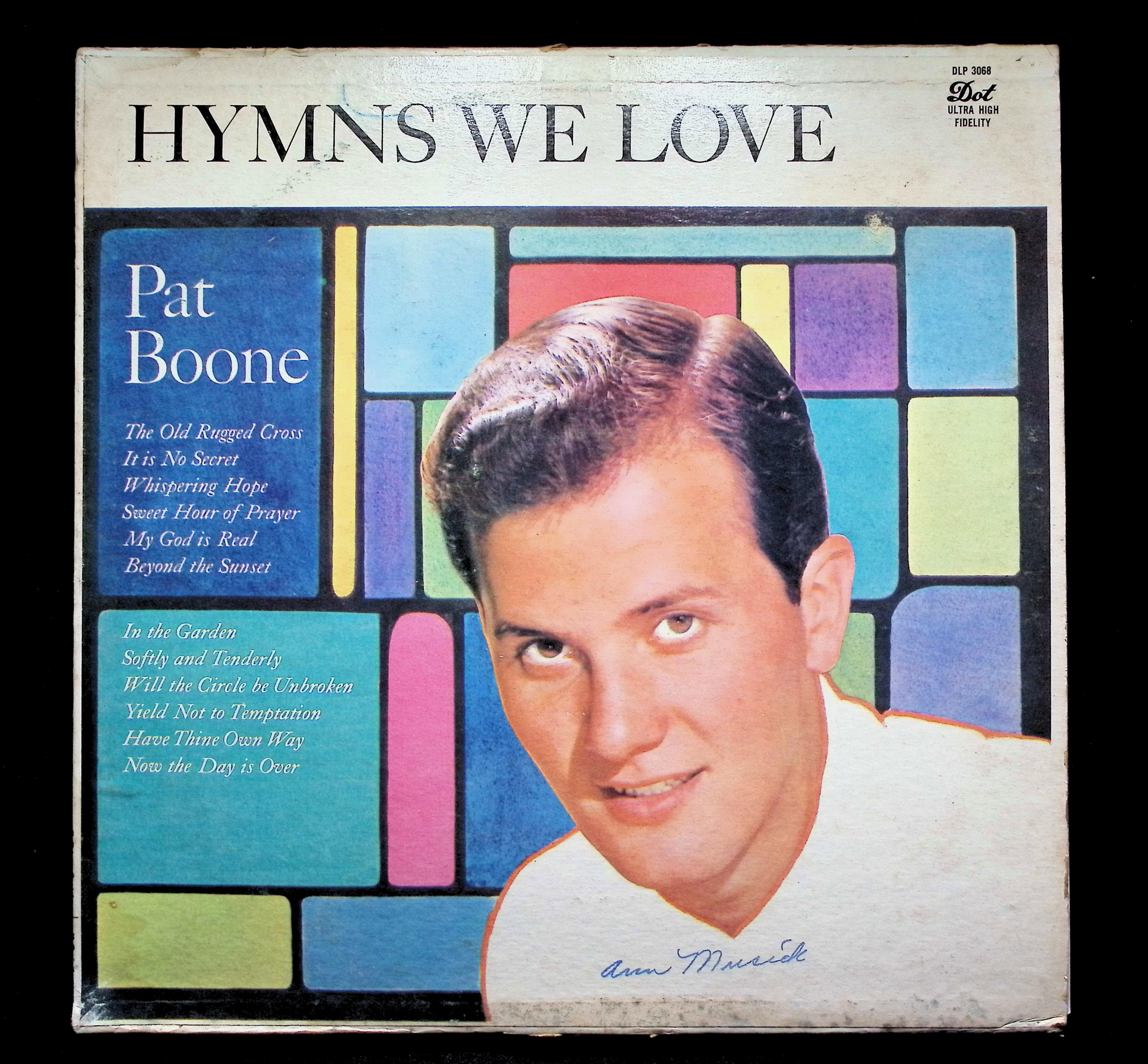 Pat Boone Hymns We Love LP 1957 Dot Records Pop Gospel