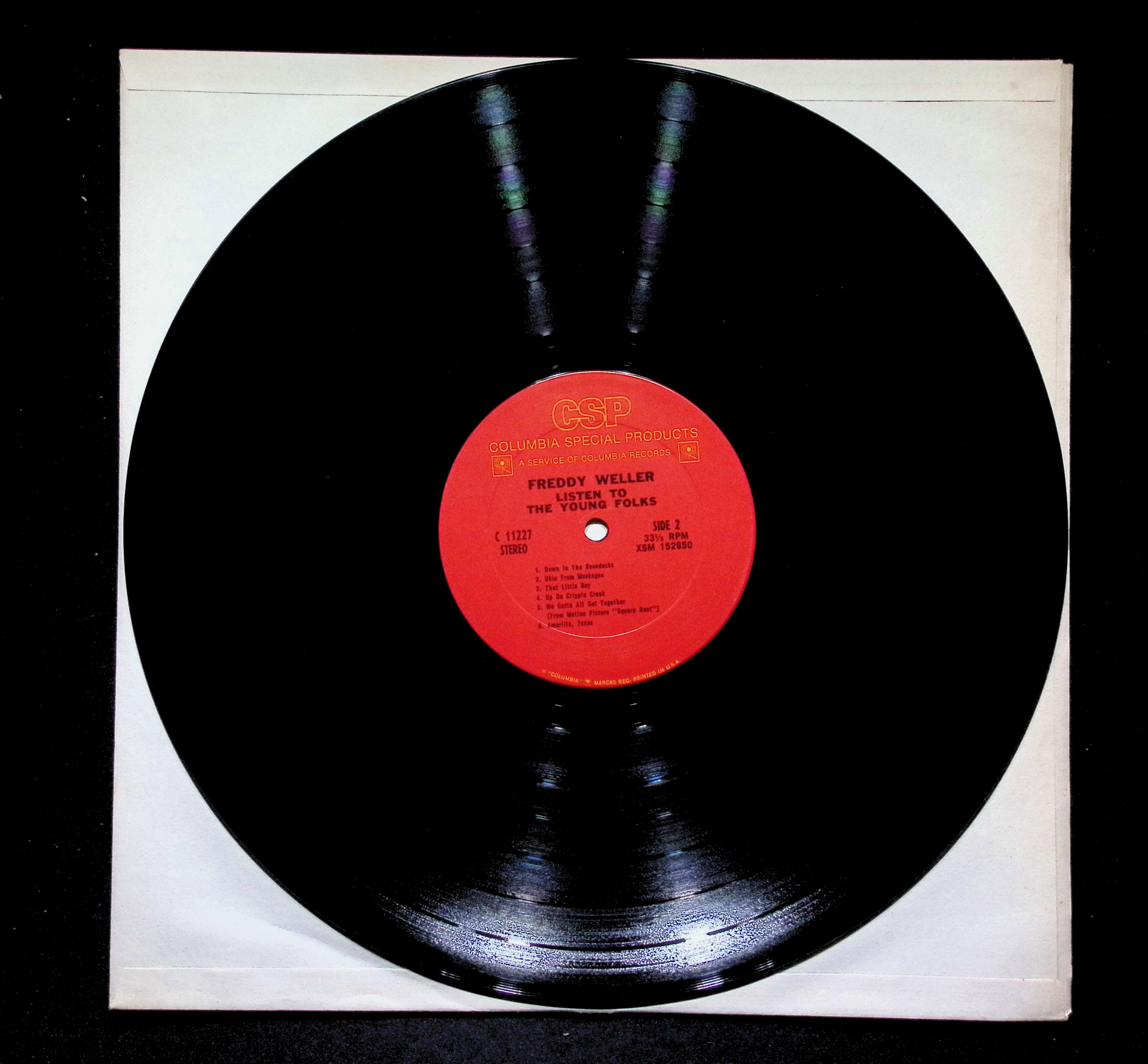 Freddy Weller Listen To The Young Folks LP 1970 Columbia Country — image 4