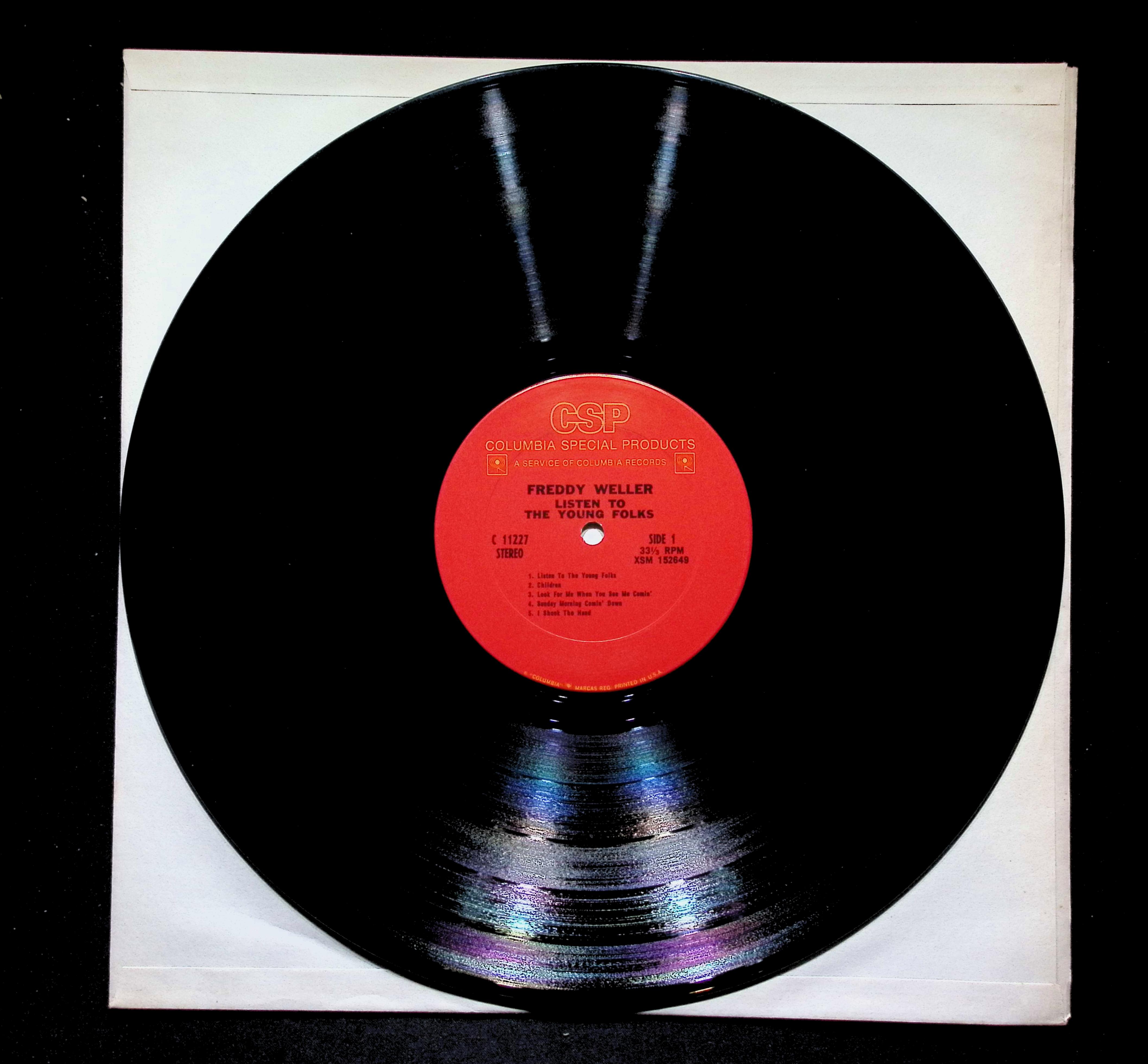 Freddy Weller Listen To The Young Folks LP 1970 Columbia Country — image 5