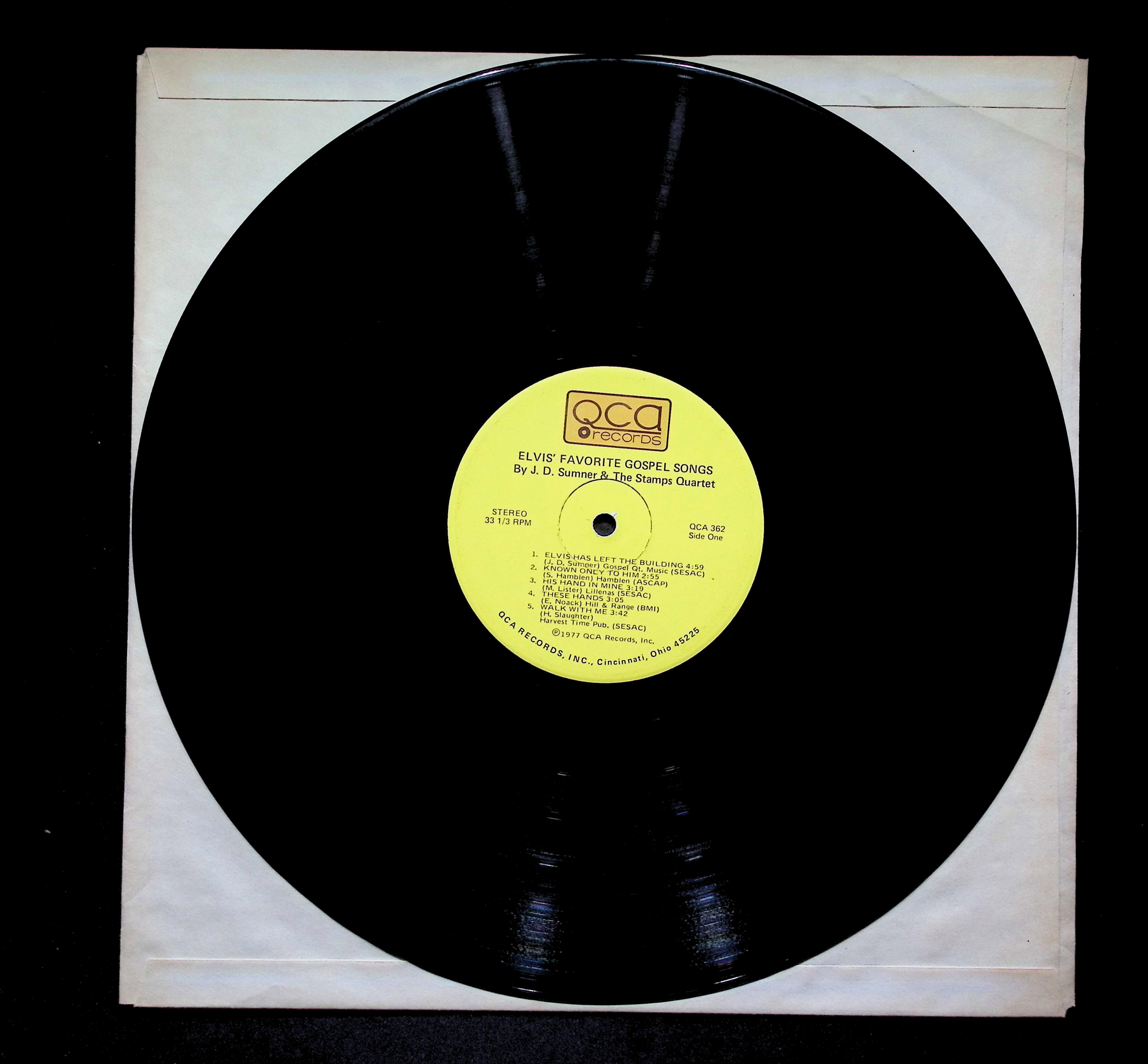 J. D. Sumner Elvis' Gospel Songs LP 1977 QCA Records Funk/Soul — image 4