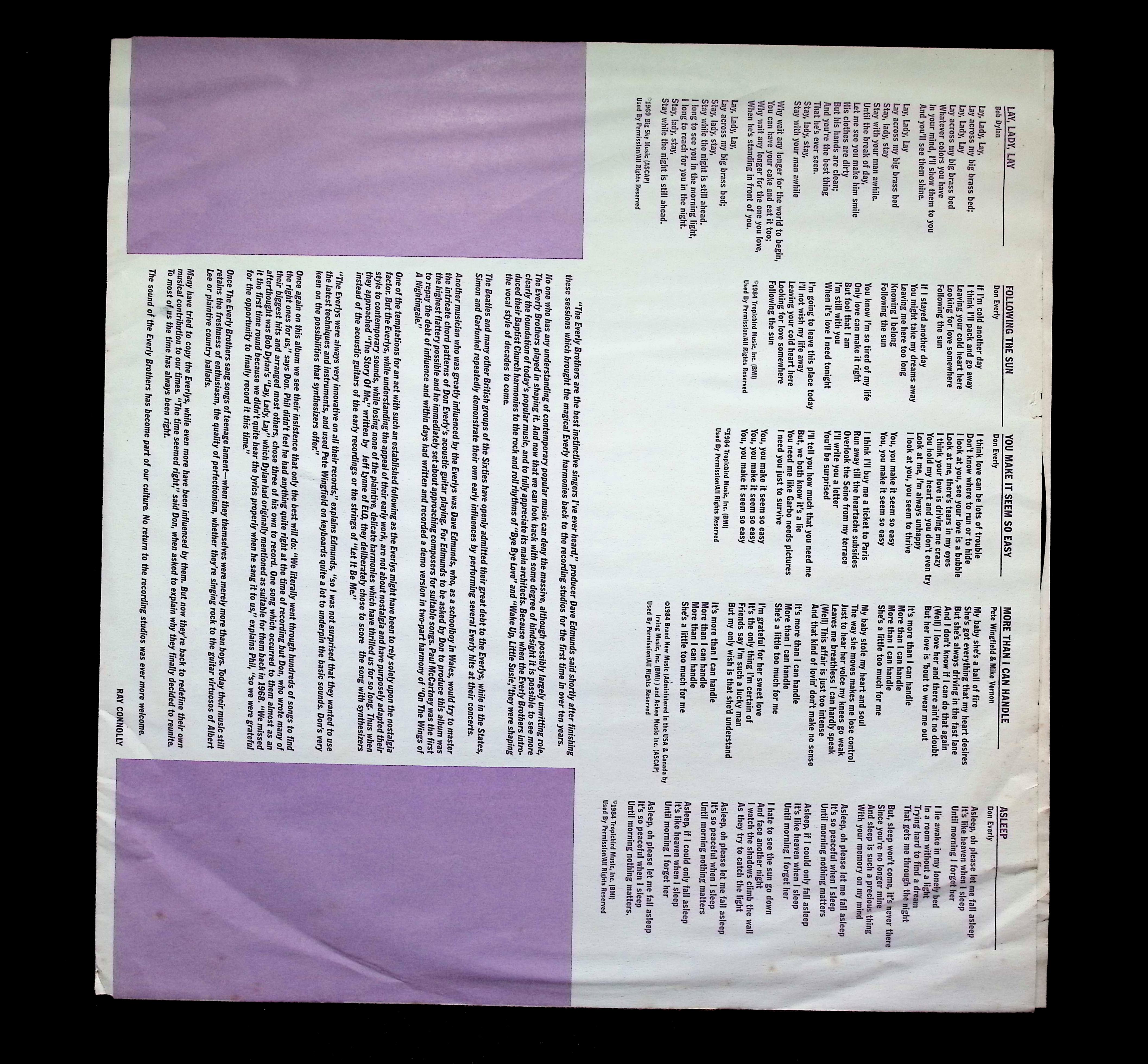 The Everly Brothers EB 84 LP 1984 Mercury Rock Pop — image 3