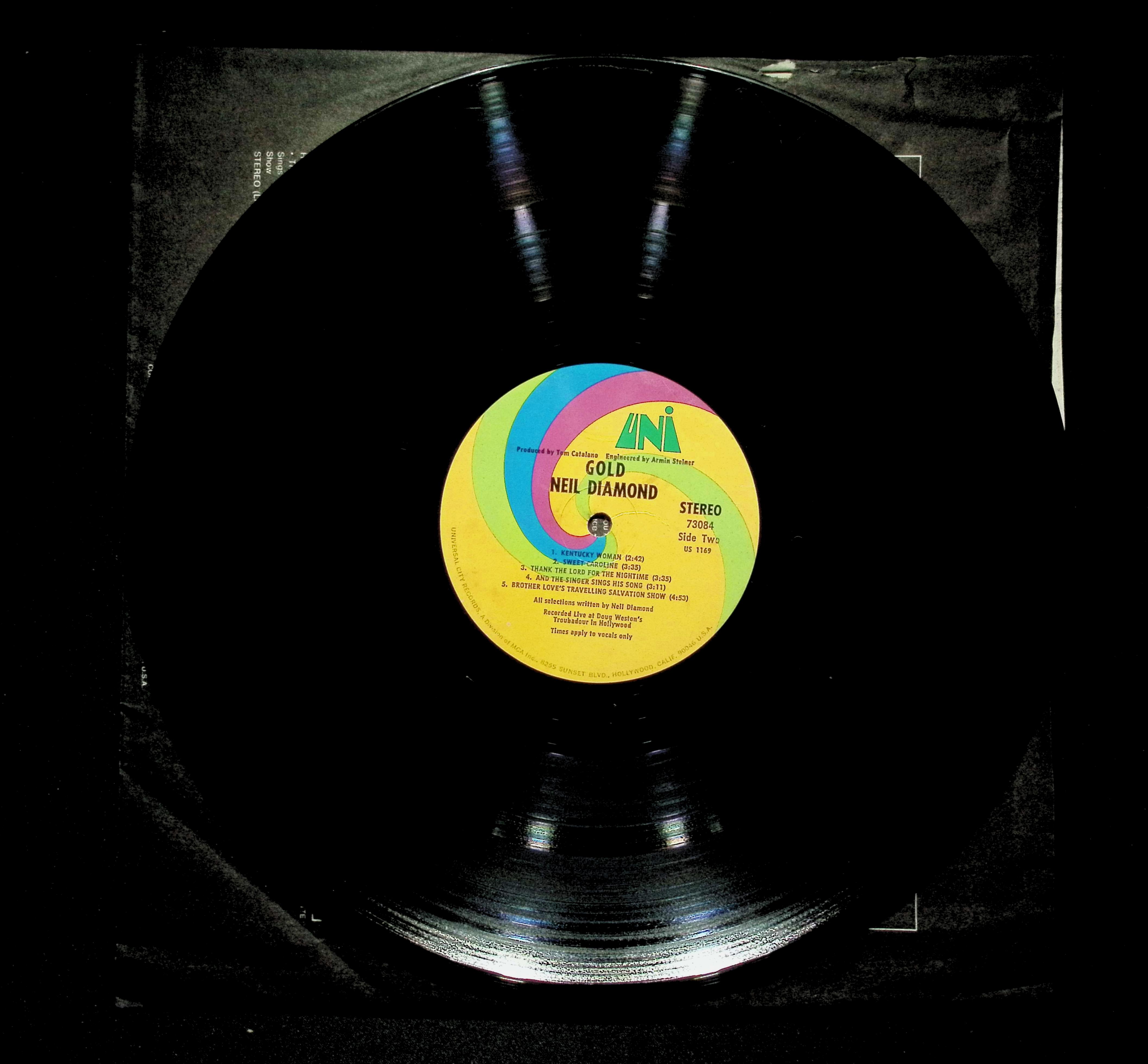 Neil Diamond Gold LP 1970 UNI Records Rock — image 4