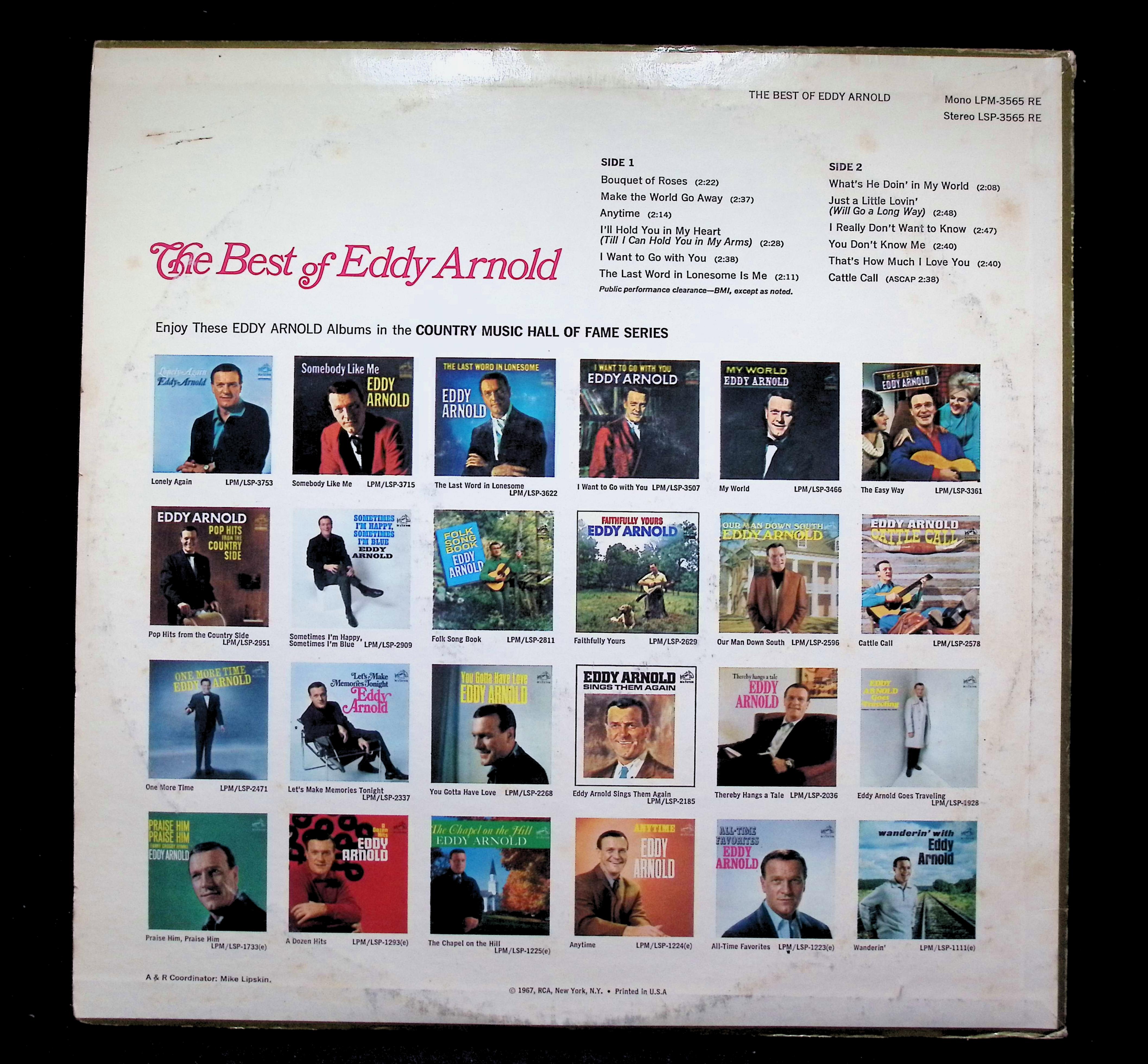Eddy Arnold Best Of LP 1967 RCA Victor Country — image 2
