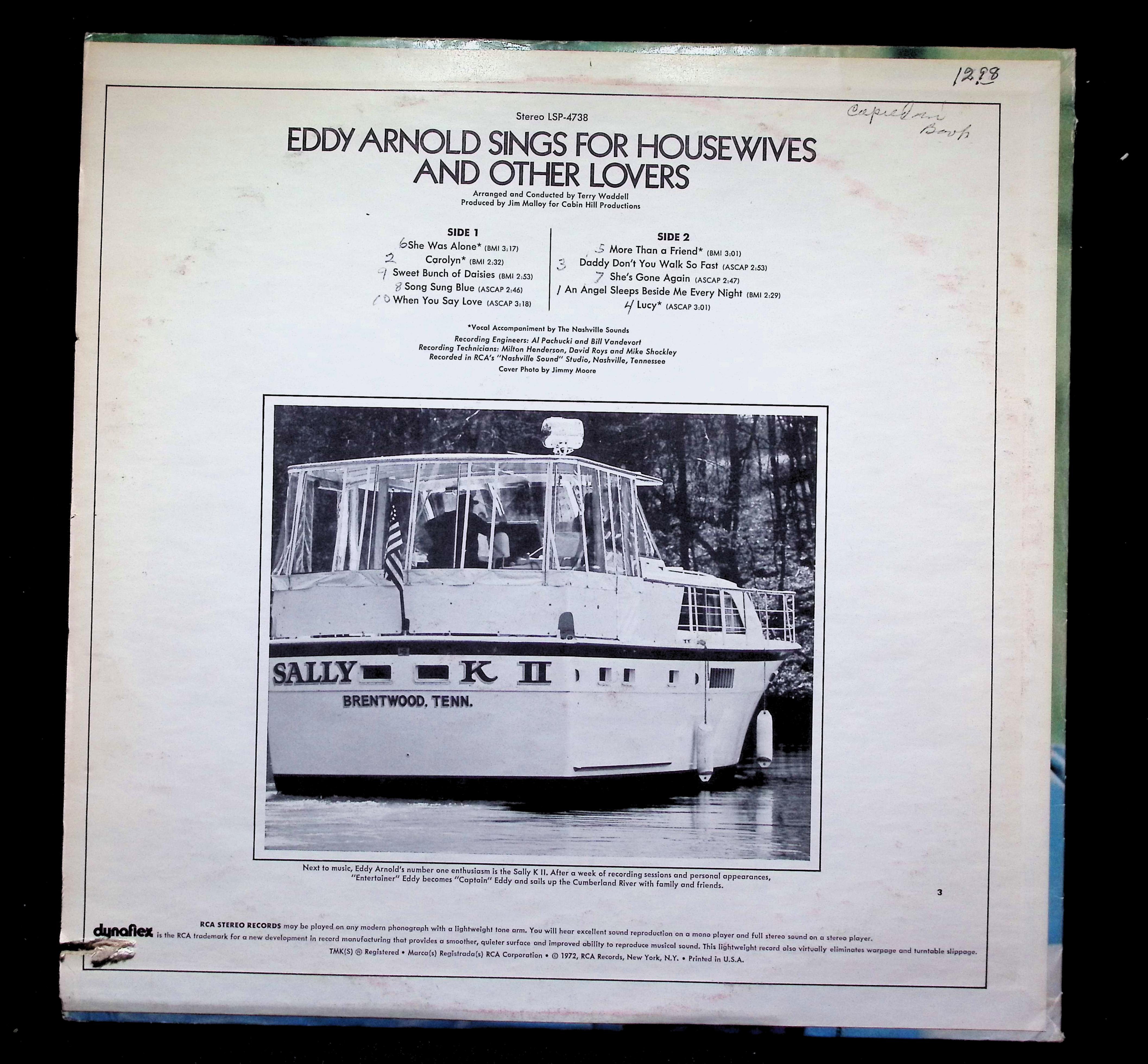 Eddy Arnold Sings LP 1972 RCA Victor Country — image 2