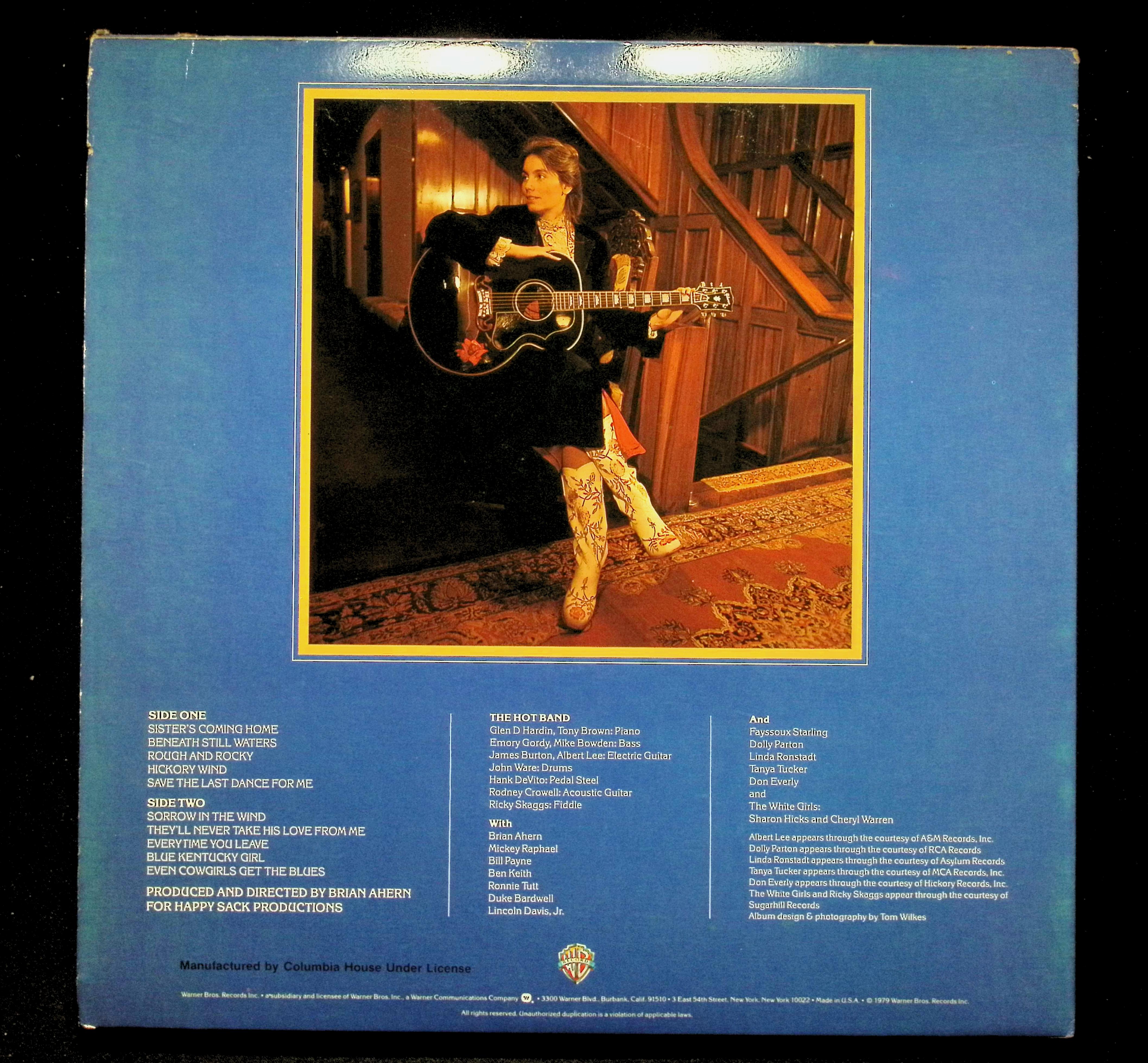 Emmylou Harris Blue Kentucky Girl LP 1979 Warner Bros. Rock — image 2