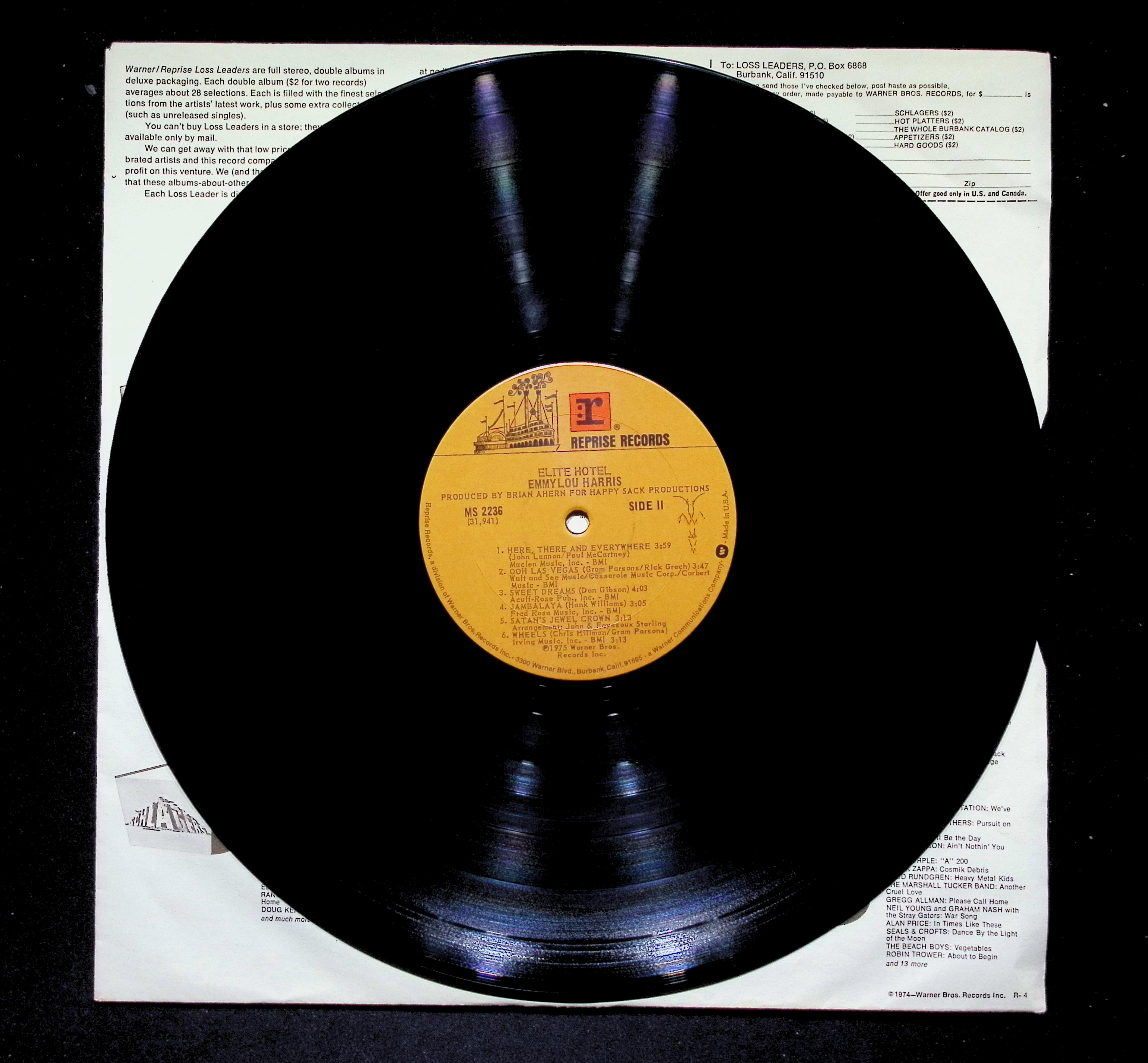 Emmylou Harris Elite Hotel LP 1975 Reprise Country Rock — image 5