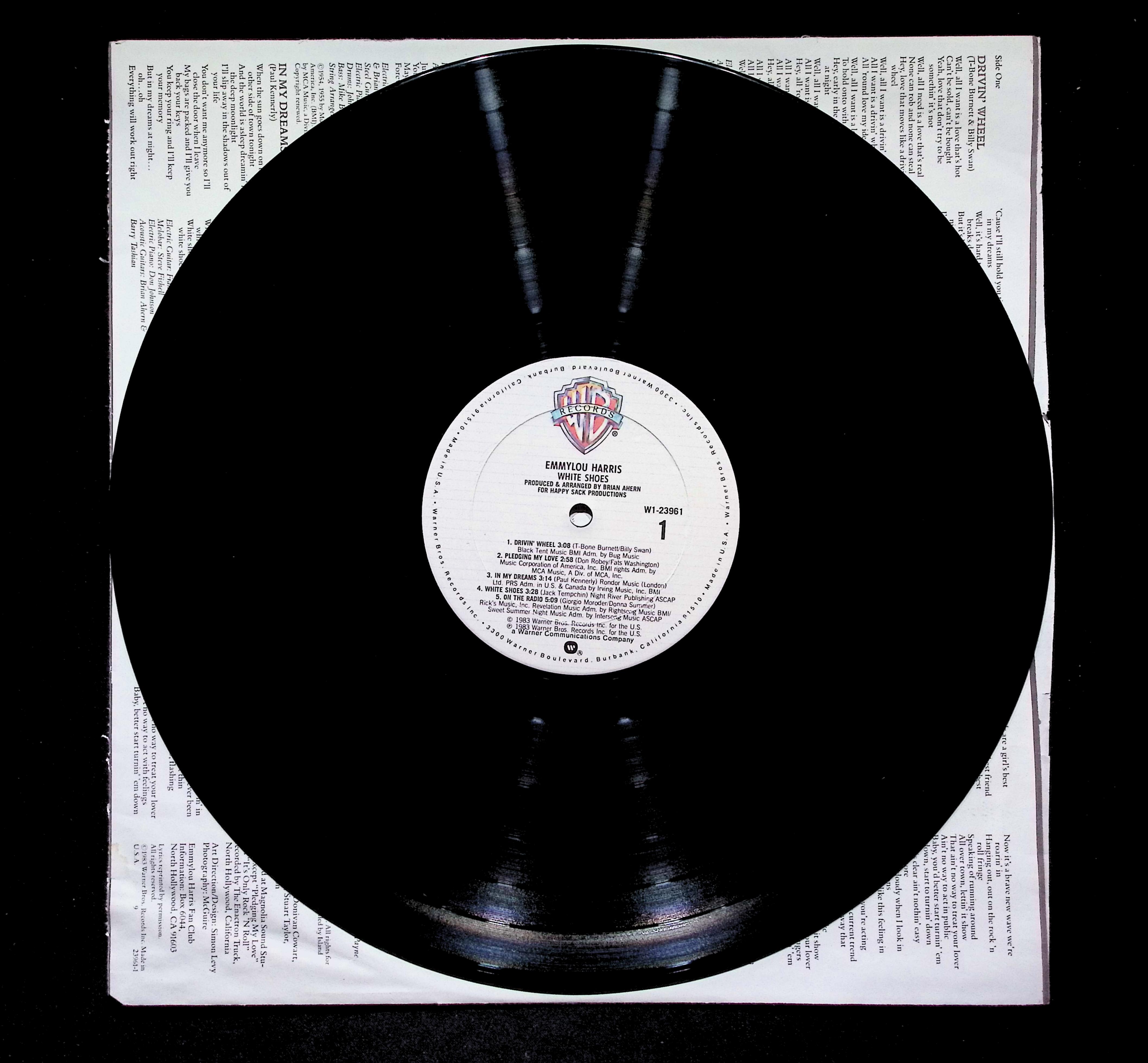 Emmylou Harris White Shoes LP 1983 Columbia House Country Folk — image 4