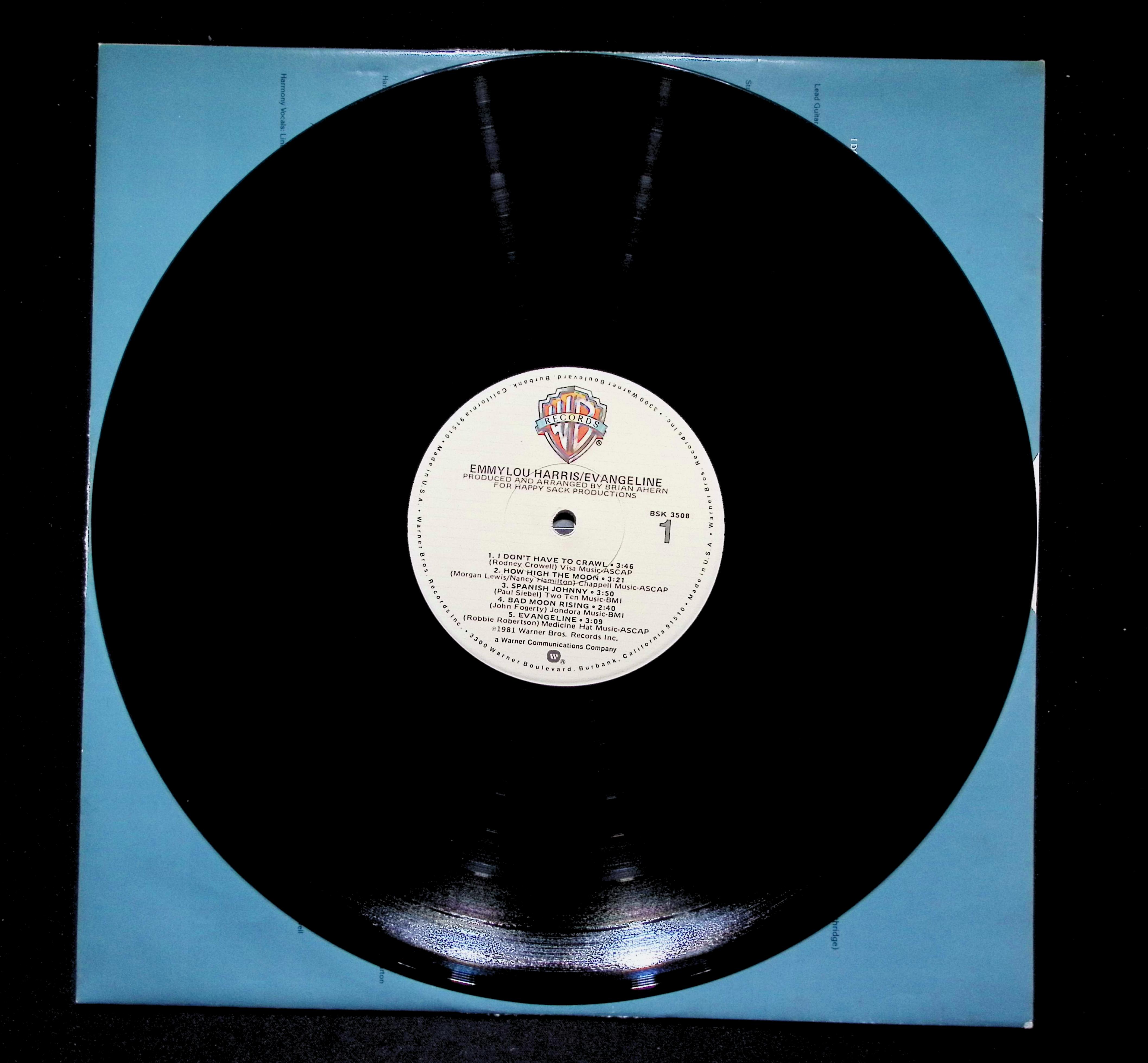 Emmylou Harris Evangeline LP 1981 Warner Bros. Country Folk — image 5