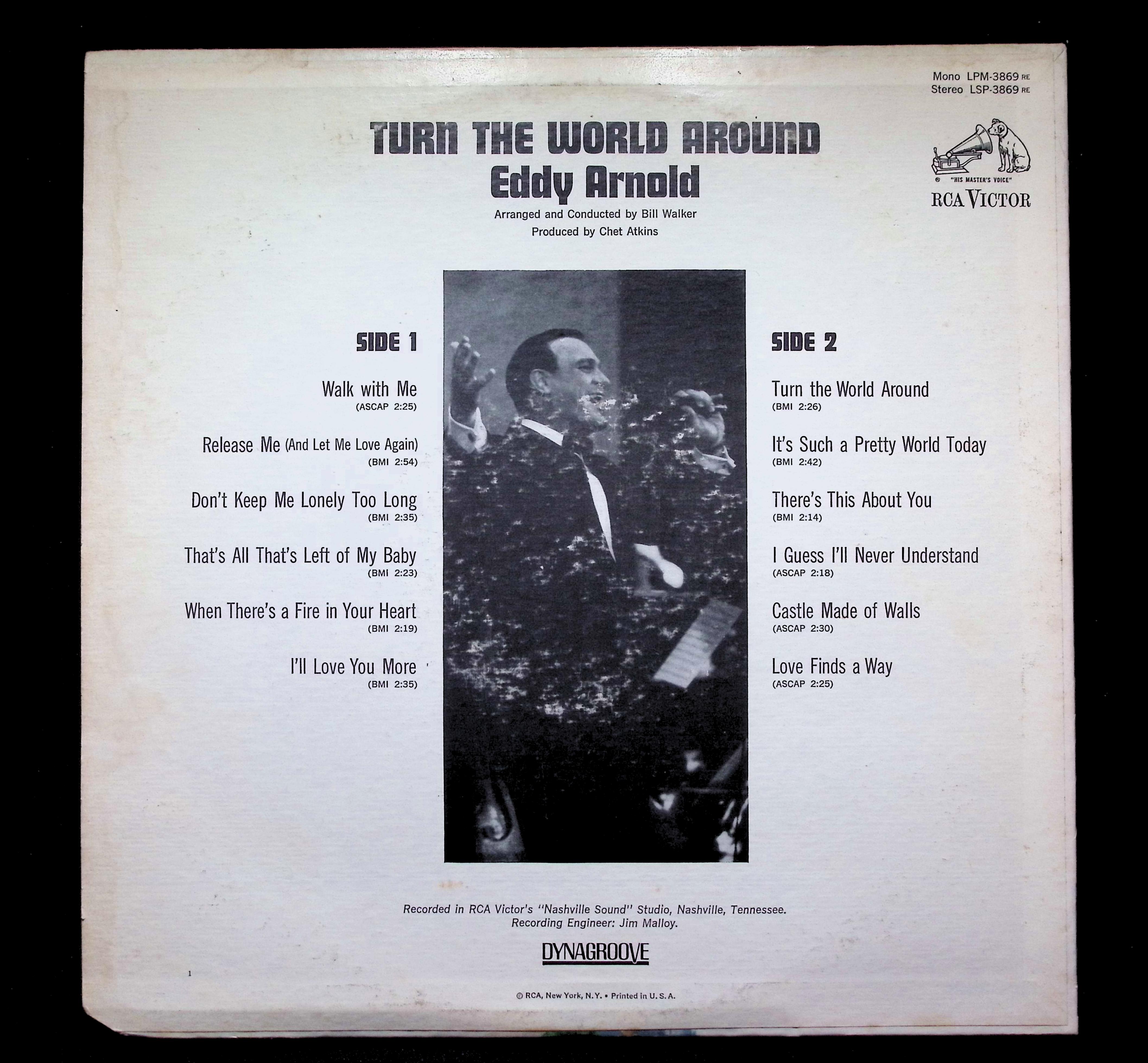 Eddy Arnold Turn The World Around LP 1967 RCA Victor Country — image 2