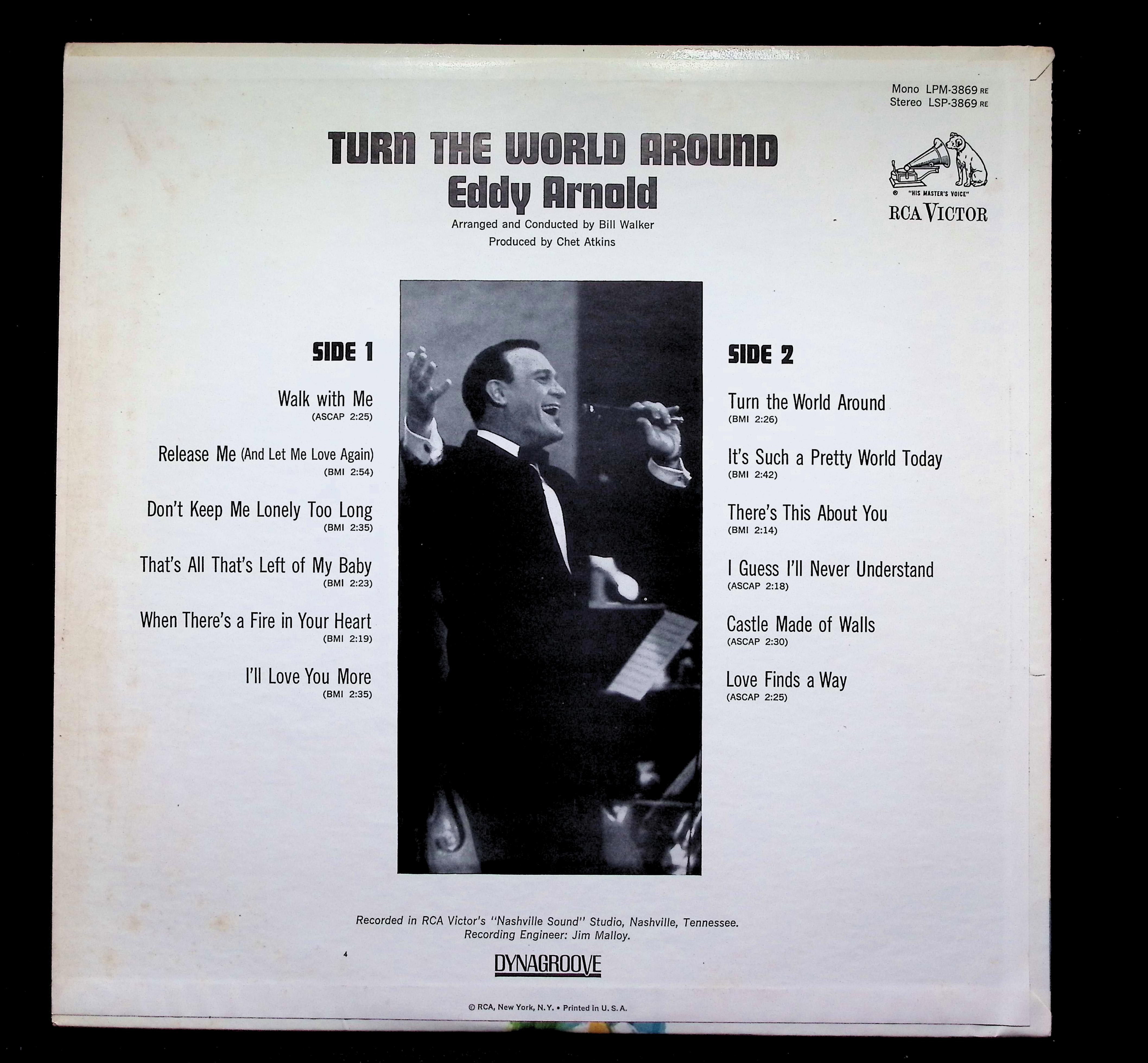 Eddy Arnold Turn The World Around LP 1967 RCA Victor Country — image 2