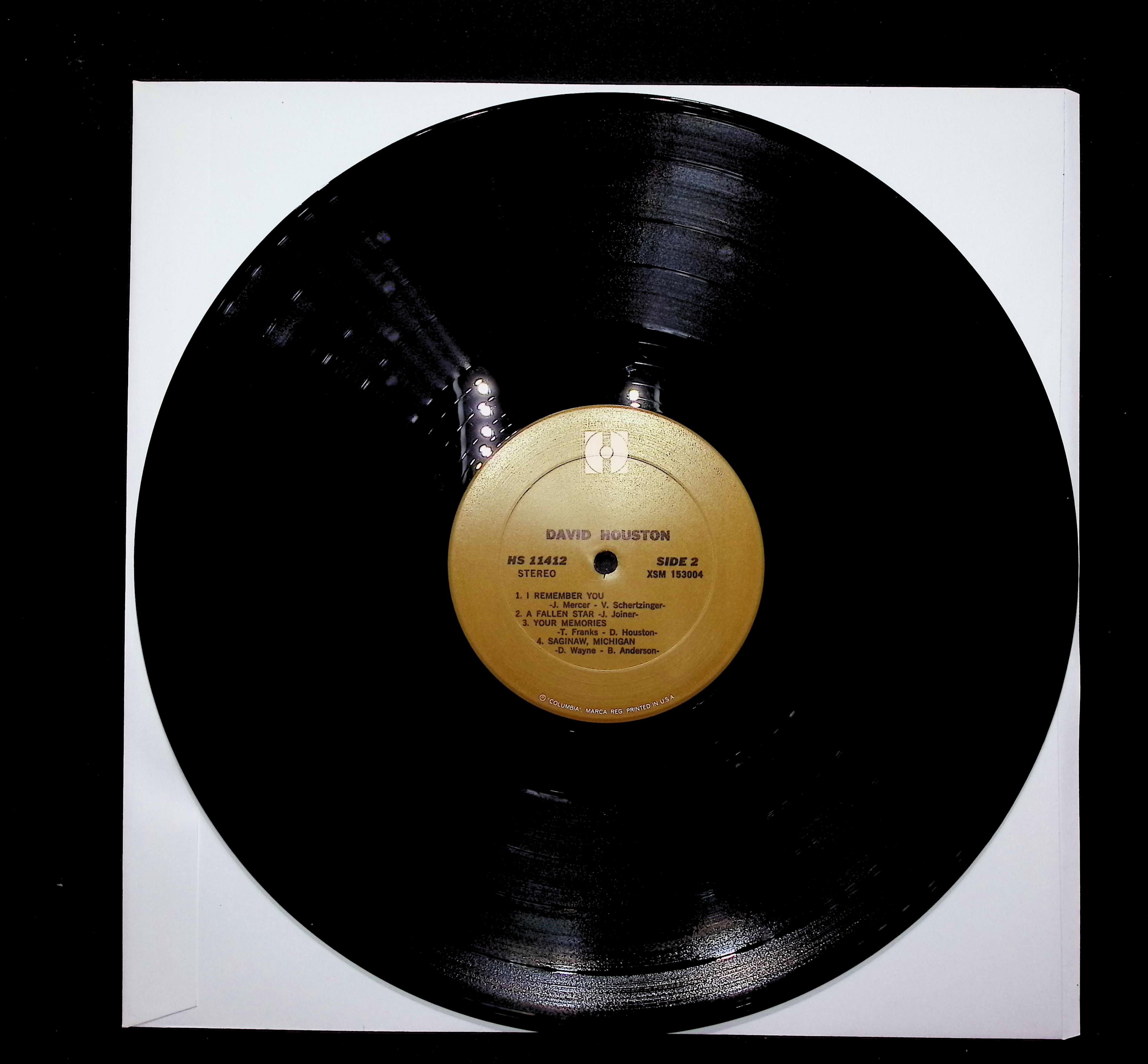 David Houston LP 1970 Harmony Country Folk — image 5