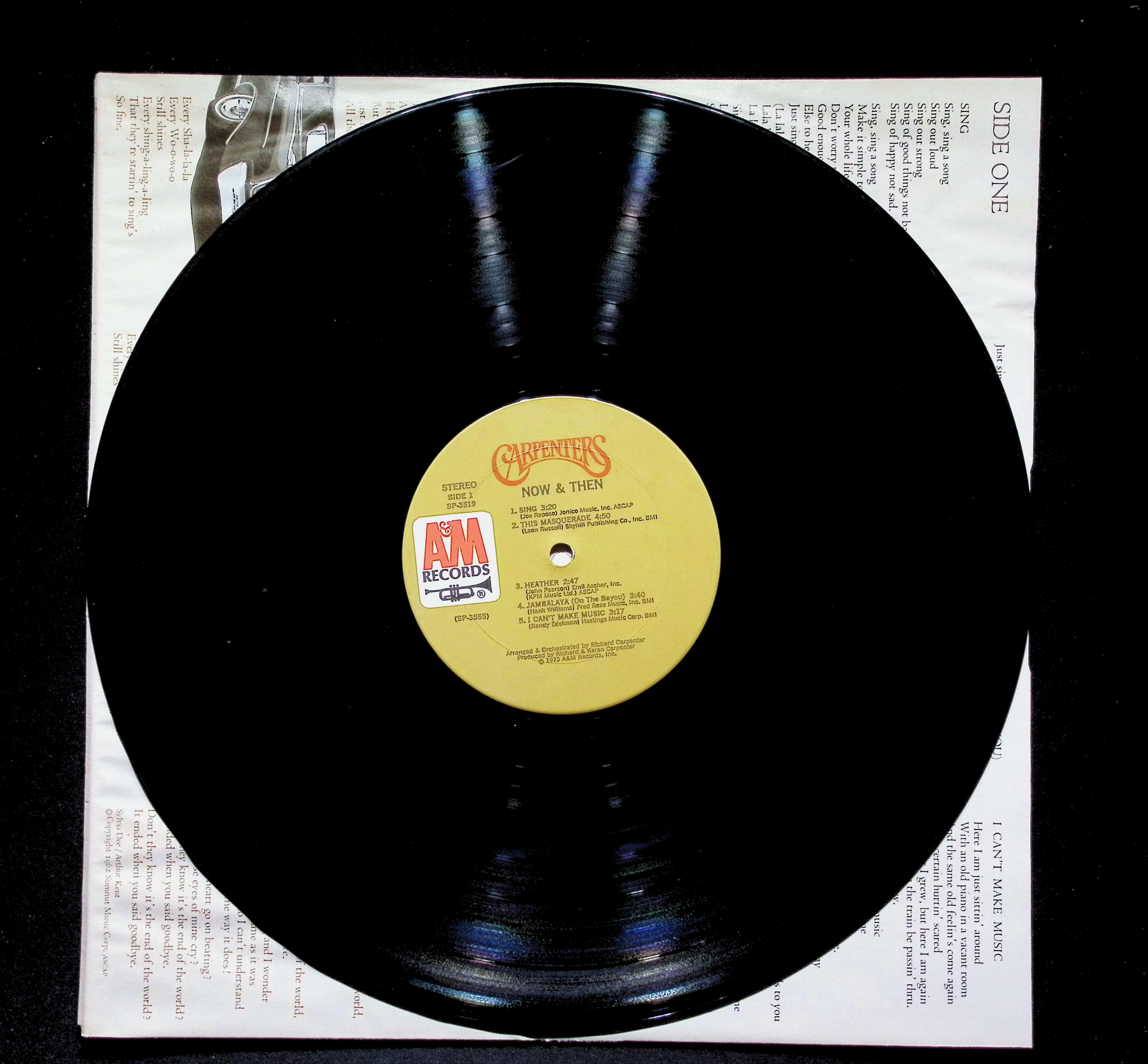 Carpenters Now & Then LP 1989 A&M Records Jazz Rock — image 4