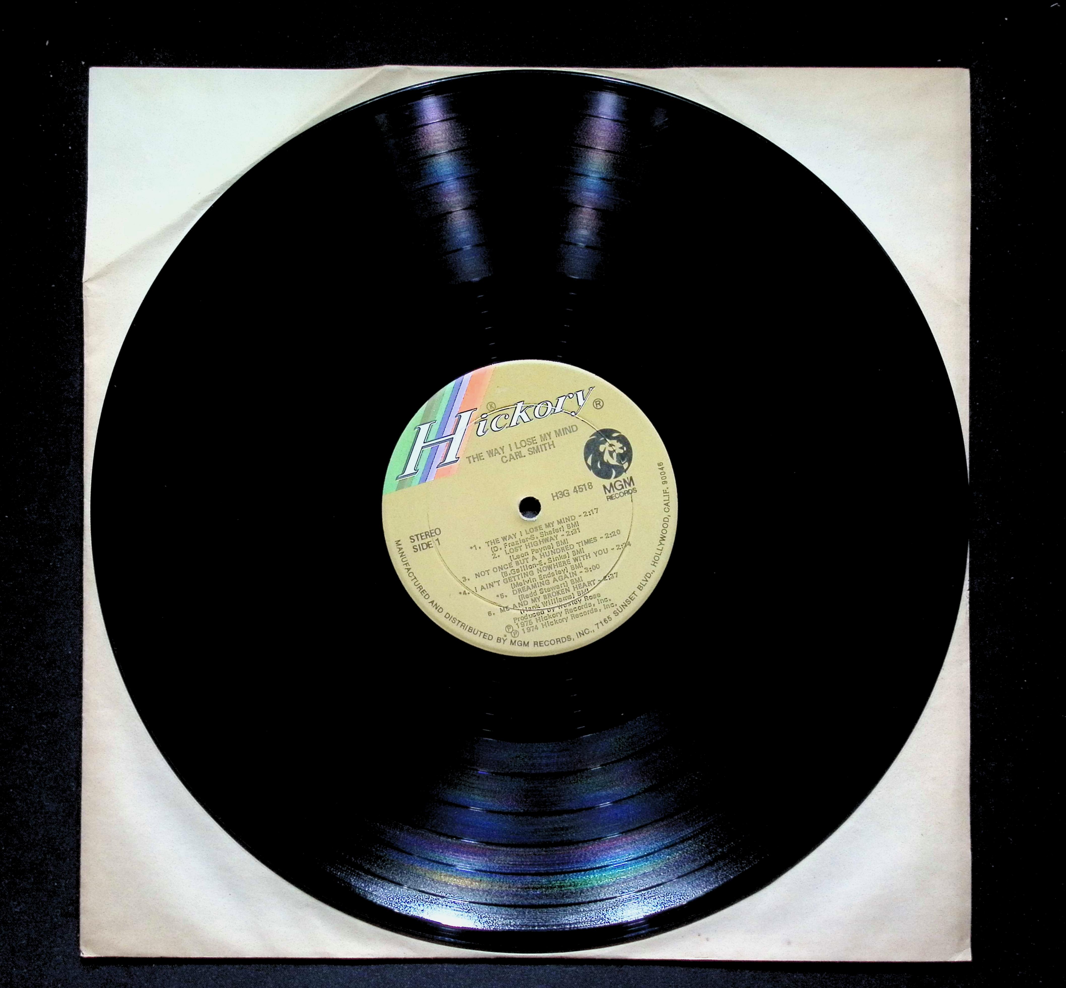 Carl Smith The Way I Lose My Mind LP 1974 Hickory Country — image 4