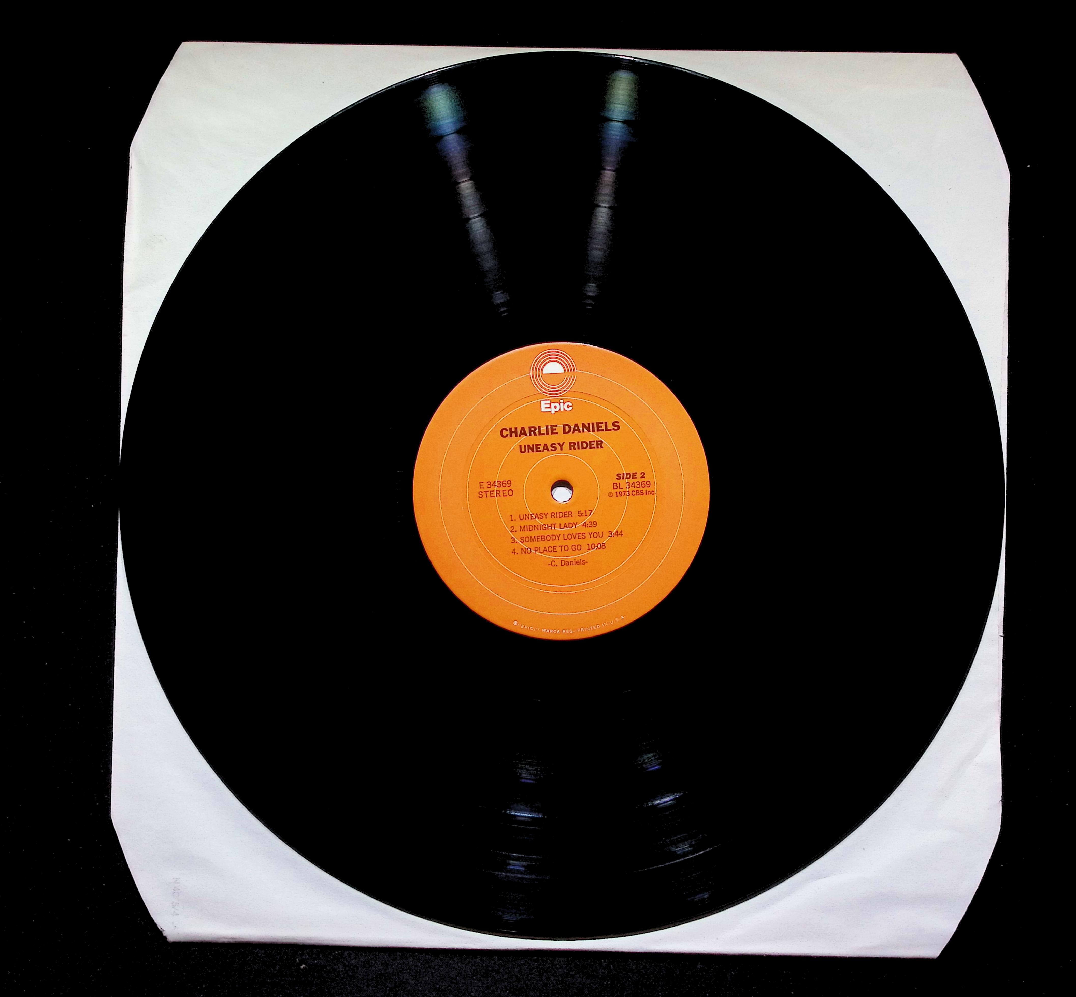 Charlie Daniels Uneasy Rider LP 1976 Epic Rock — image 5