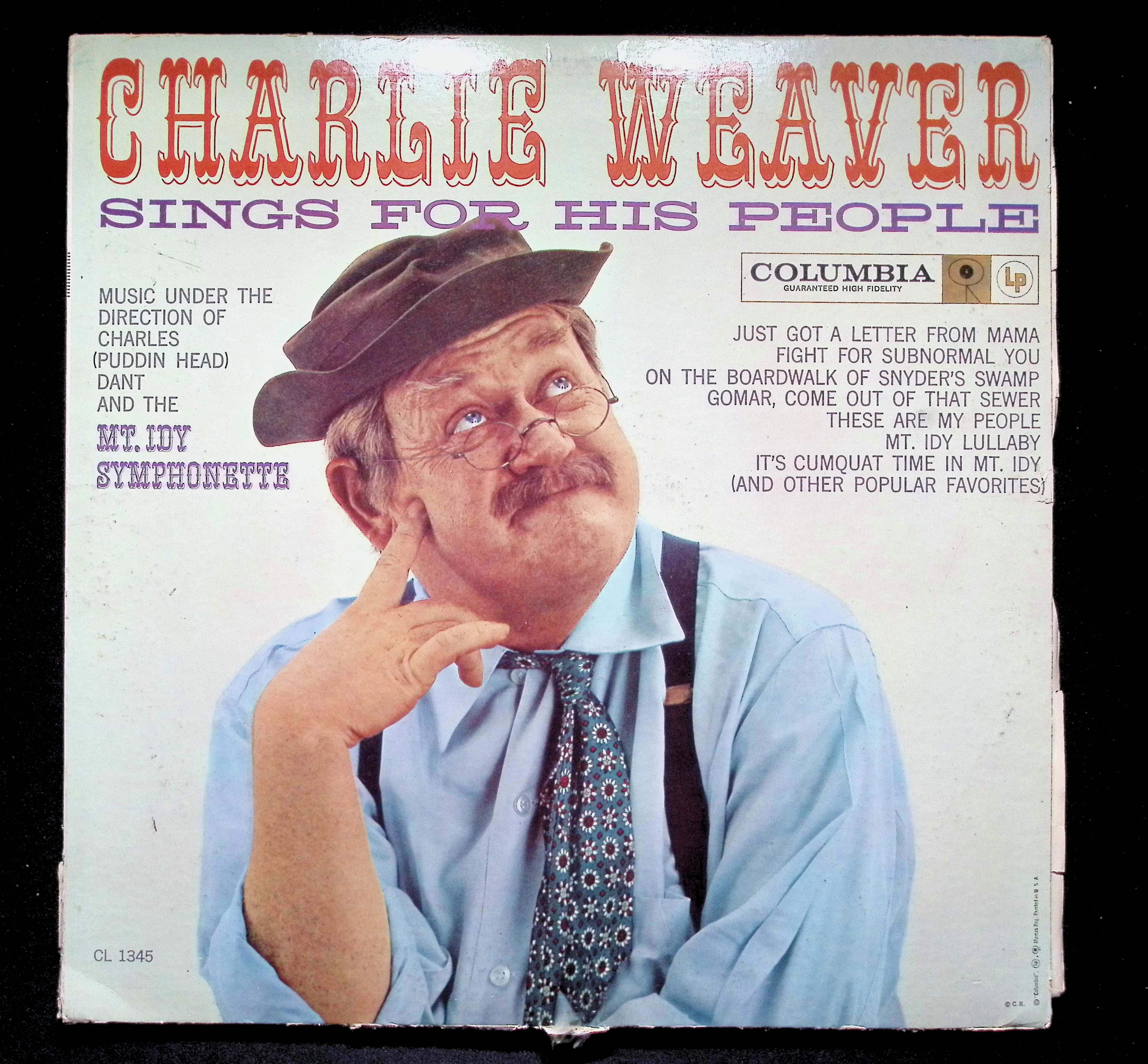 Charley Weaver Sings LP 1959 Columbia Pop Comedy