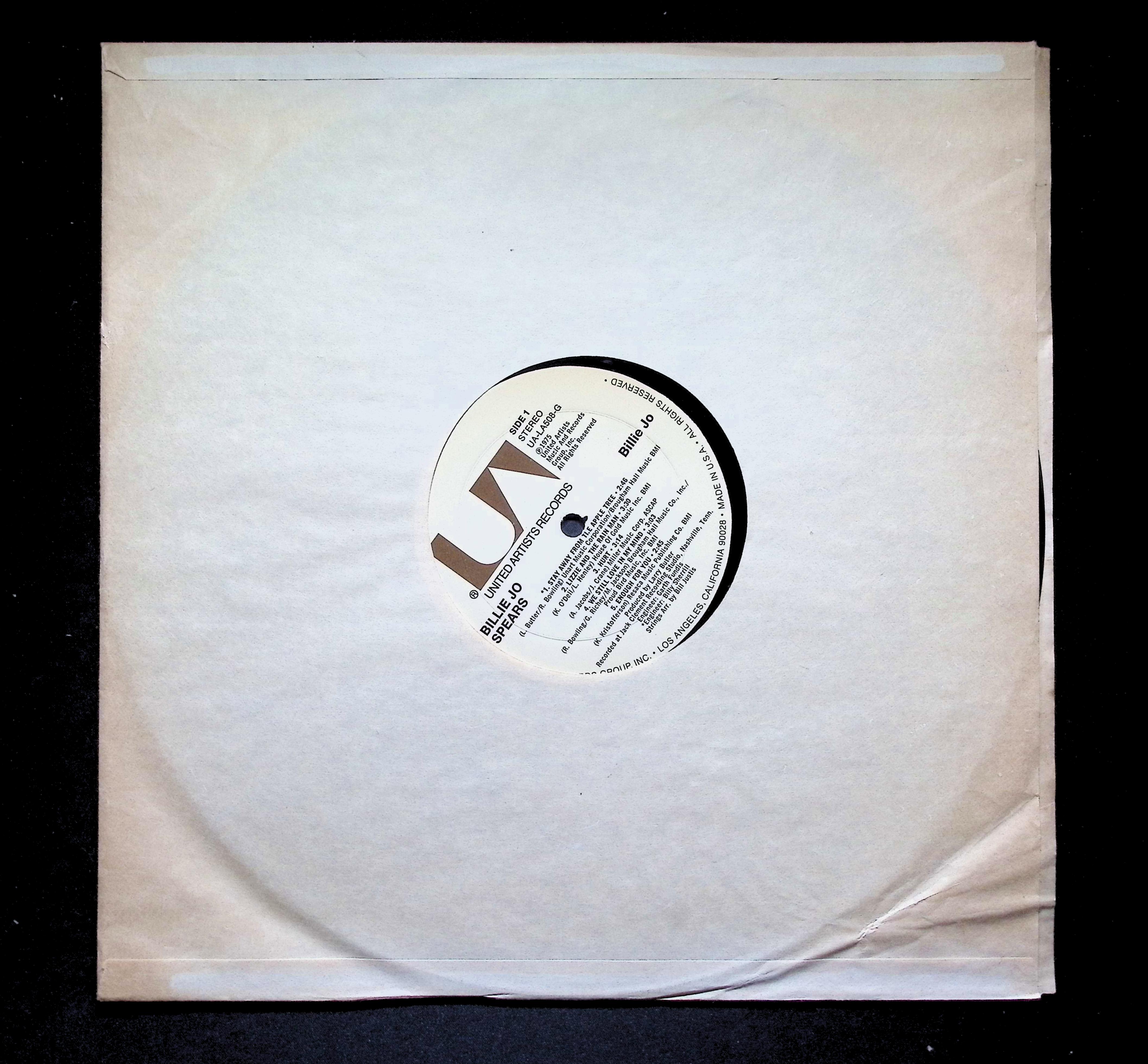 Billie Jo Spears Billie Jo LP US United Artists Country — image 3