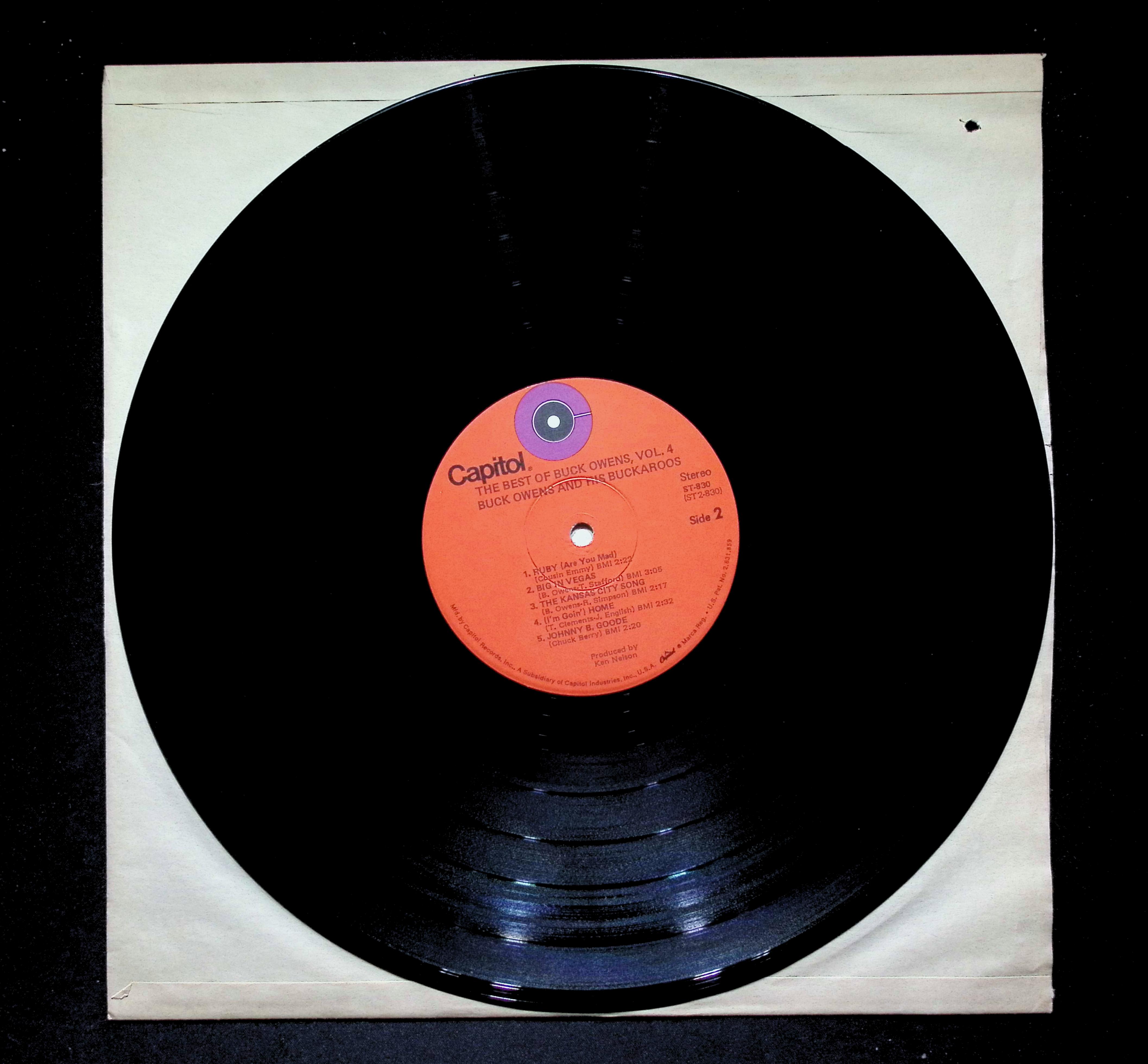 Buck Owens Best Of Vol. 4 LP 1971 Capitol Country — image 5