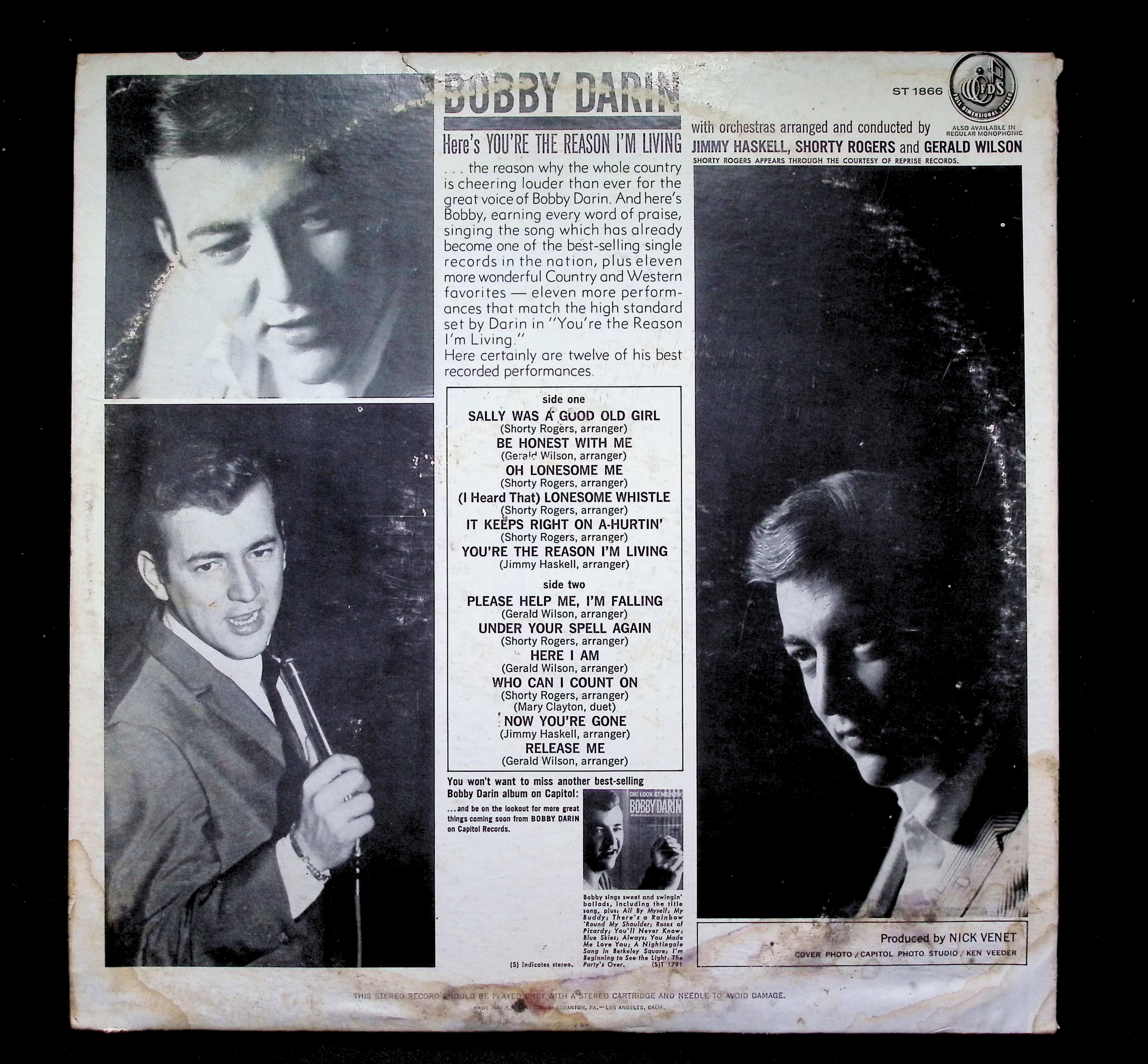 Bobby Darin You're The Reason LP 1963 Capitol Pop — image 2