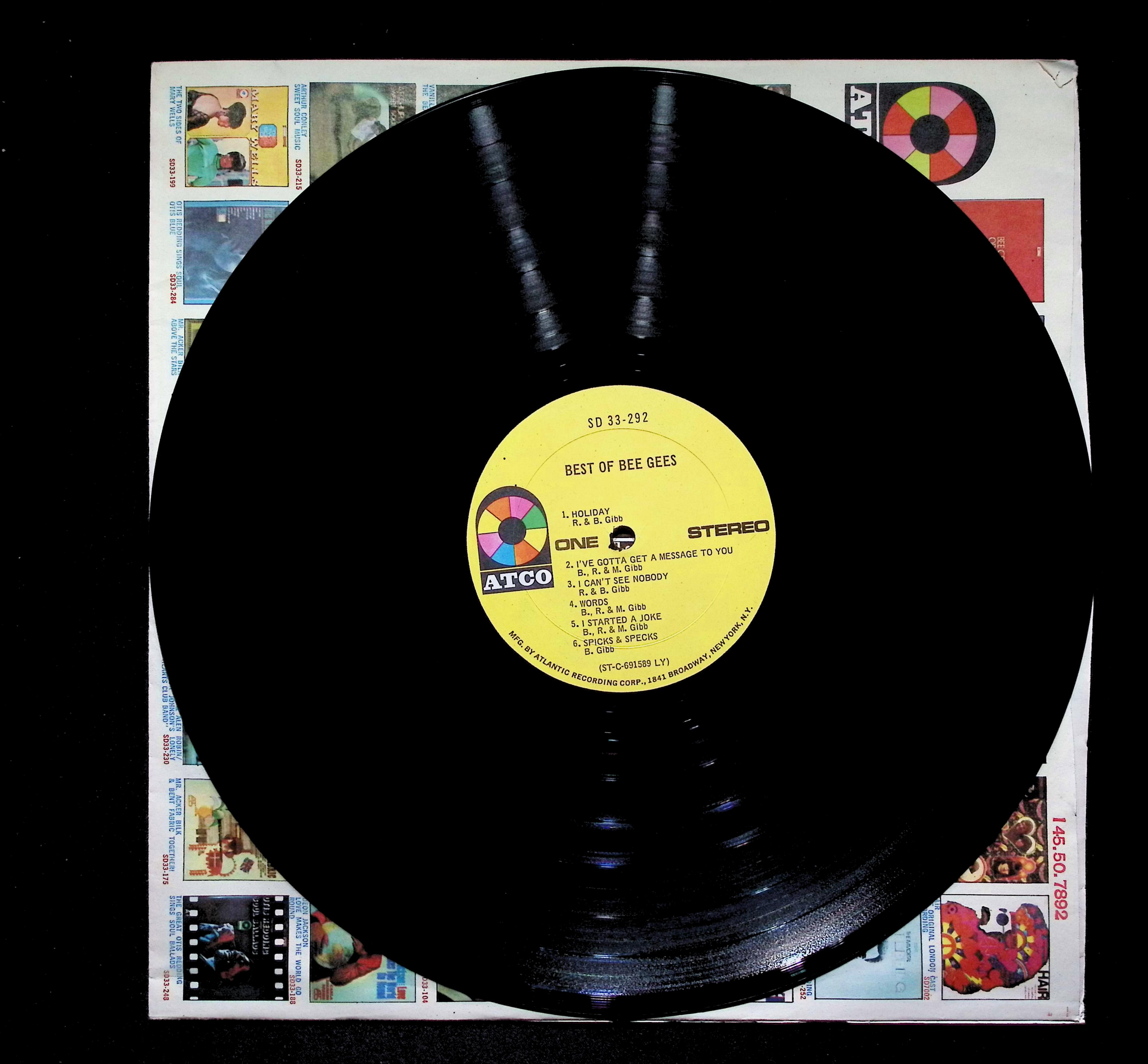 Bee Gees Best Of Bee Gees LP 1969 ATCO Records Rock — image 4