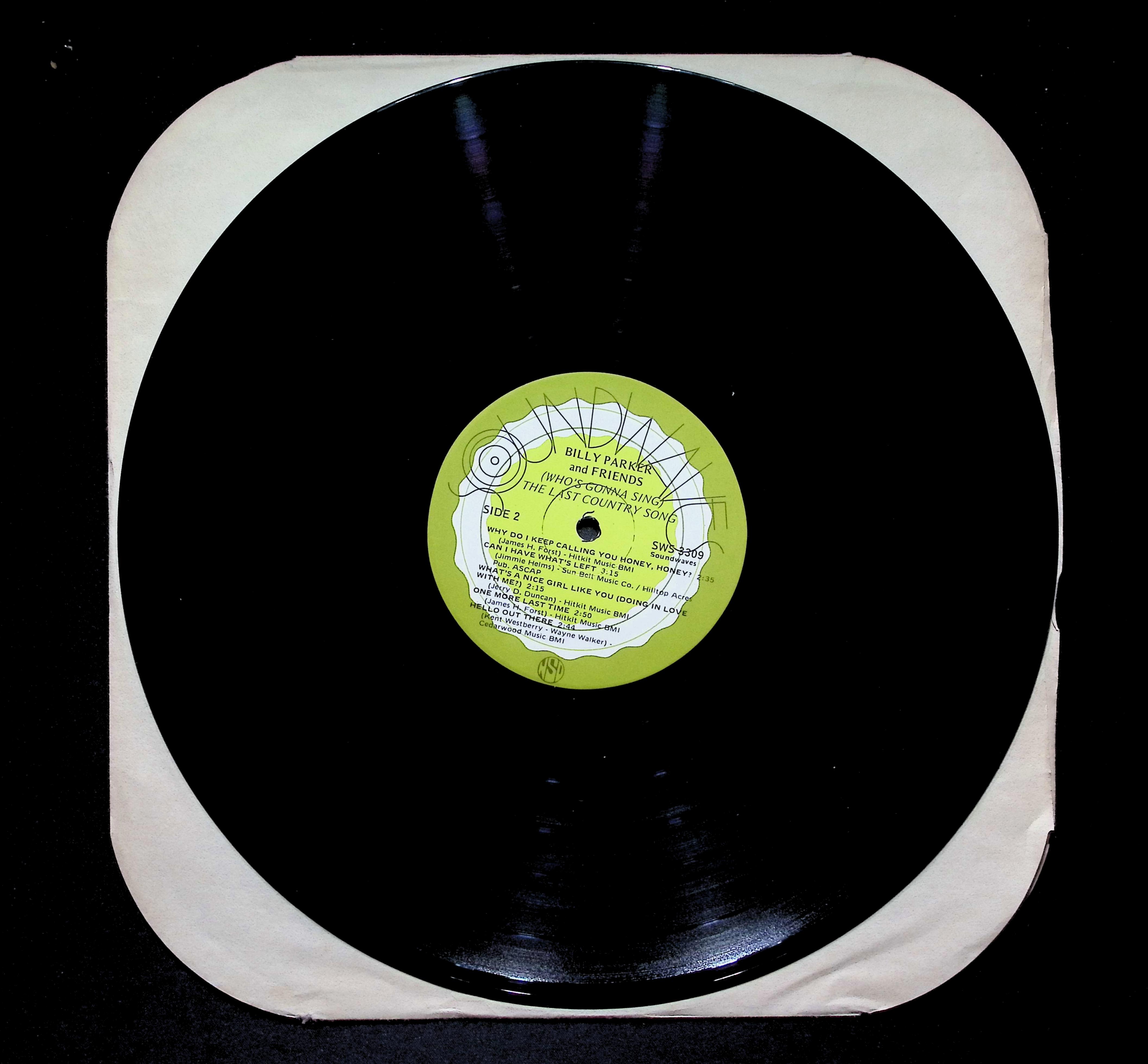 Billy Parker Last Country Song LP 1982 Soundwaves Folk — image 5