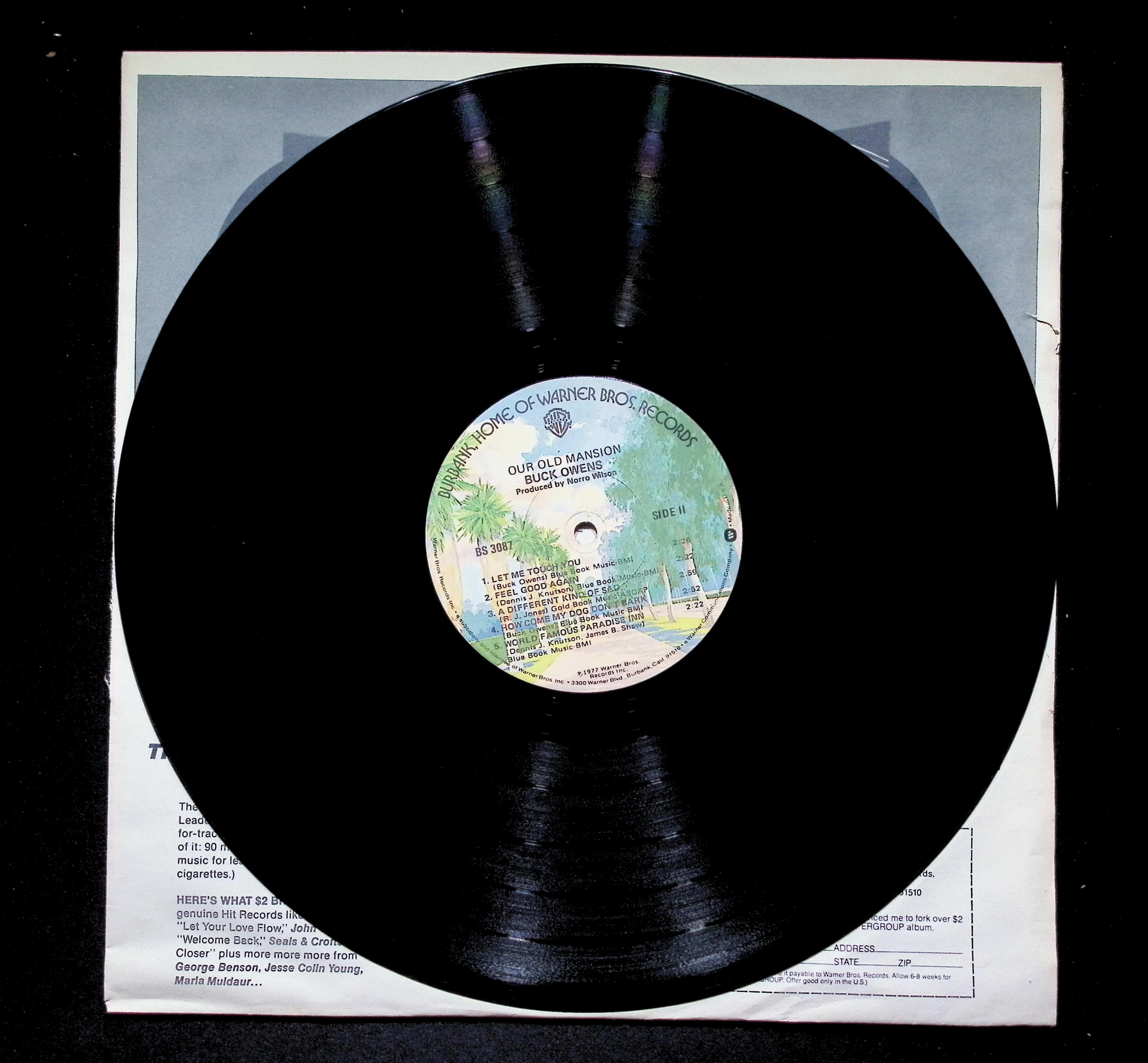 Buck Owens Our Old Mansion LP 1977 Warner Bros. Country — image 4