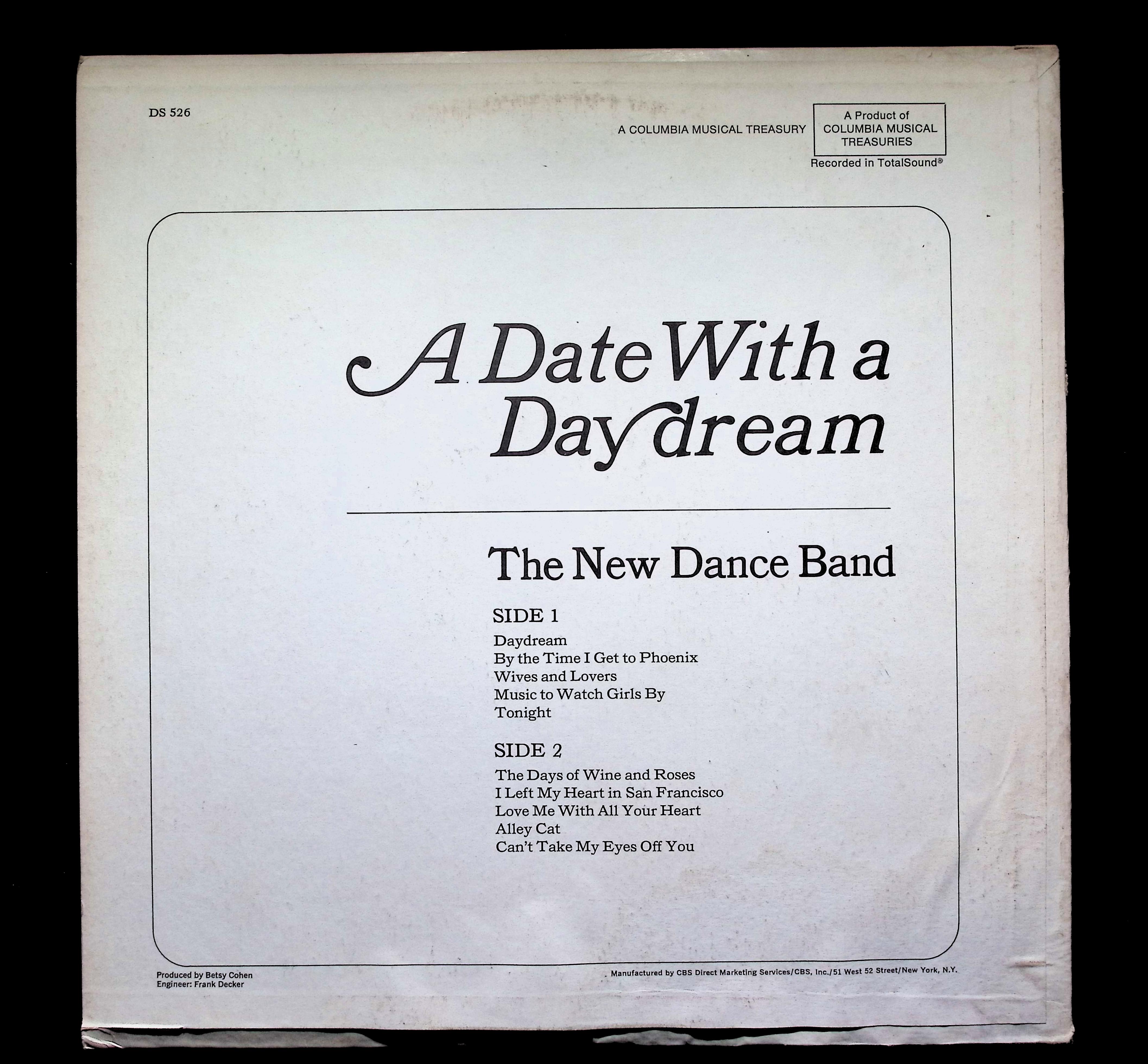 The New Dance Band A Date With A Daydream LP Columbia House Pop — image 2