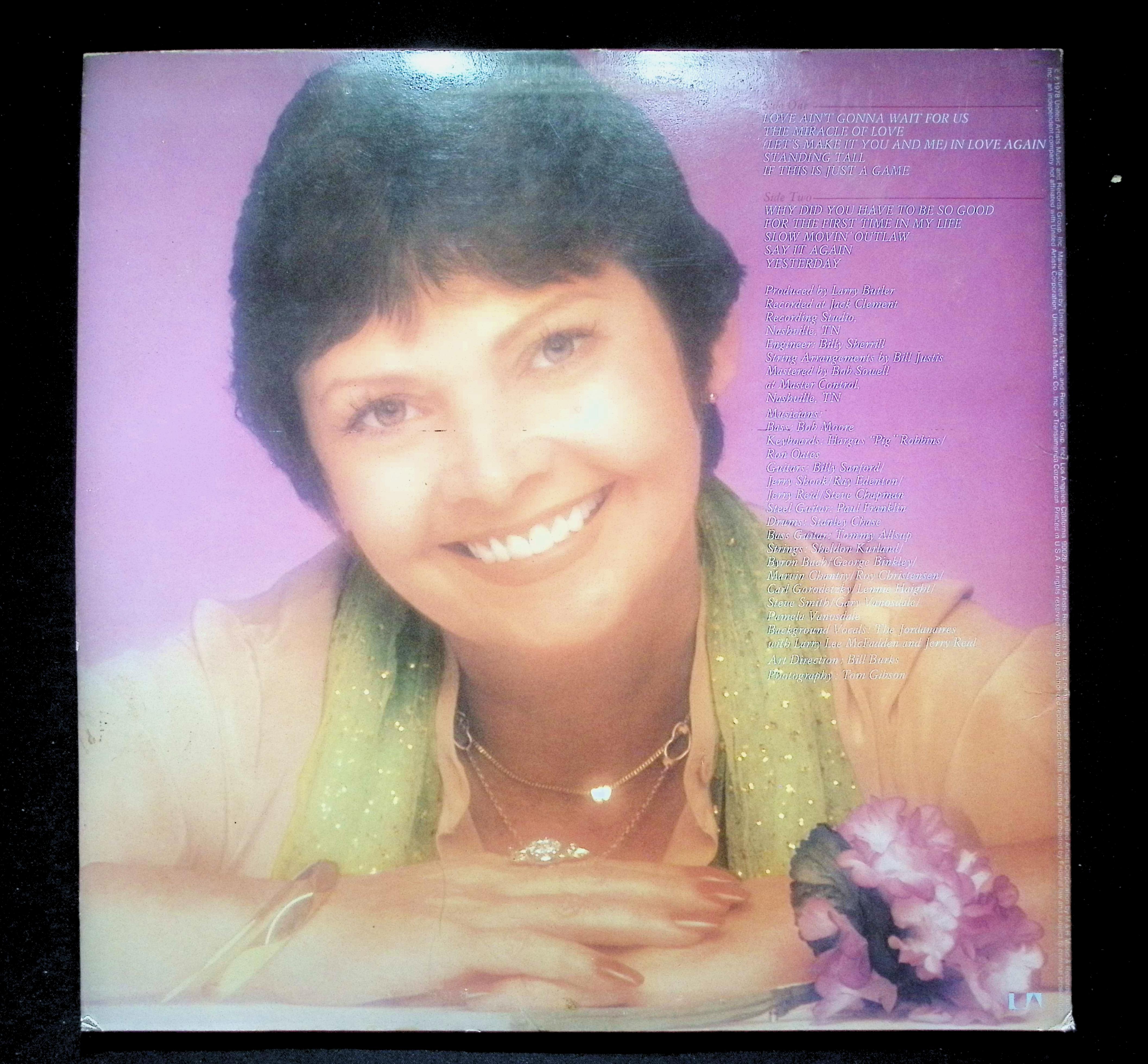 Billie Jo Spears Love Ain't Gonna Wait LP 1978 United Artists Pop — image 2