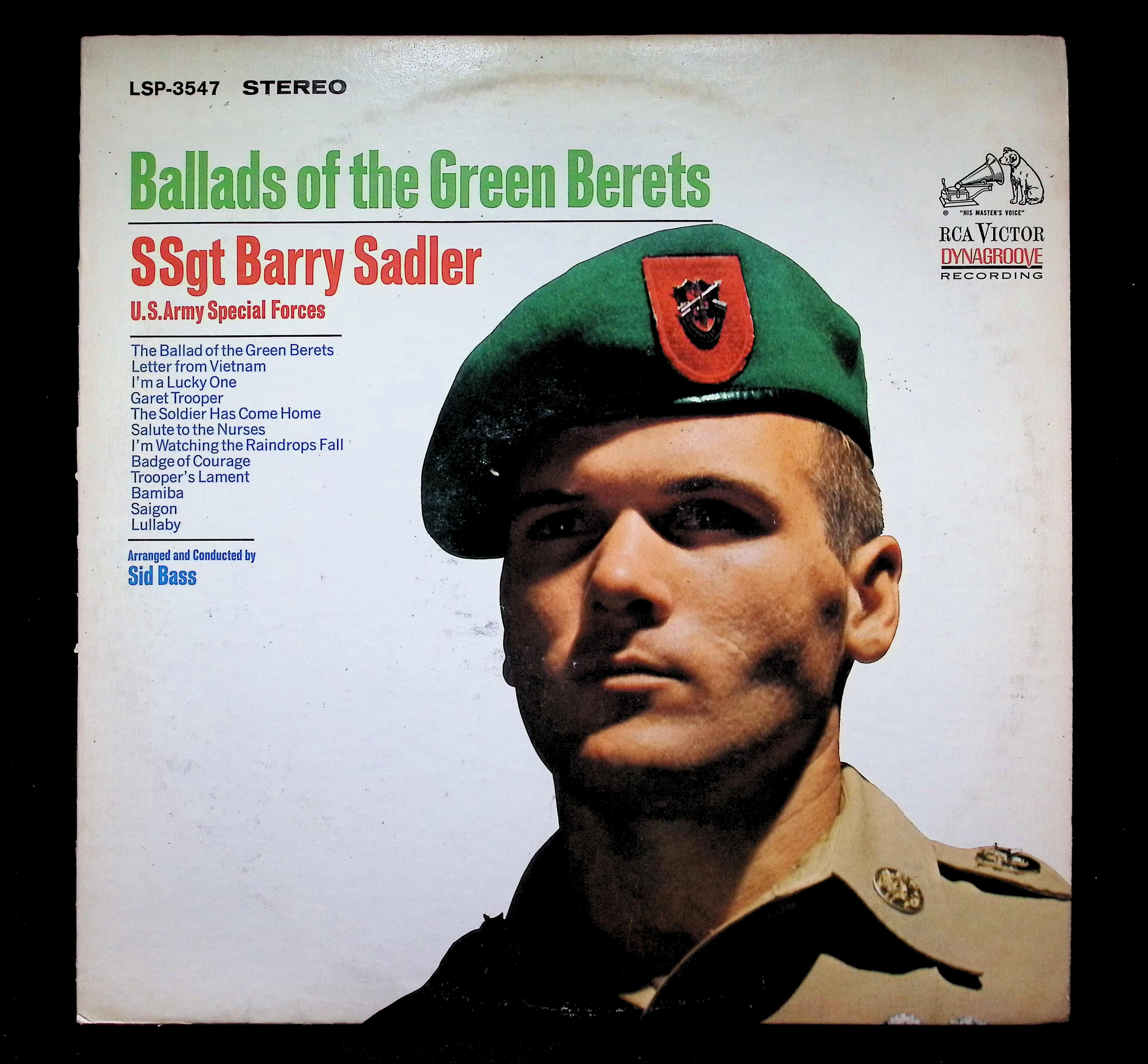 Barry Sadler Ballads Green Berets LP RCA Victor Pop Vocal