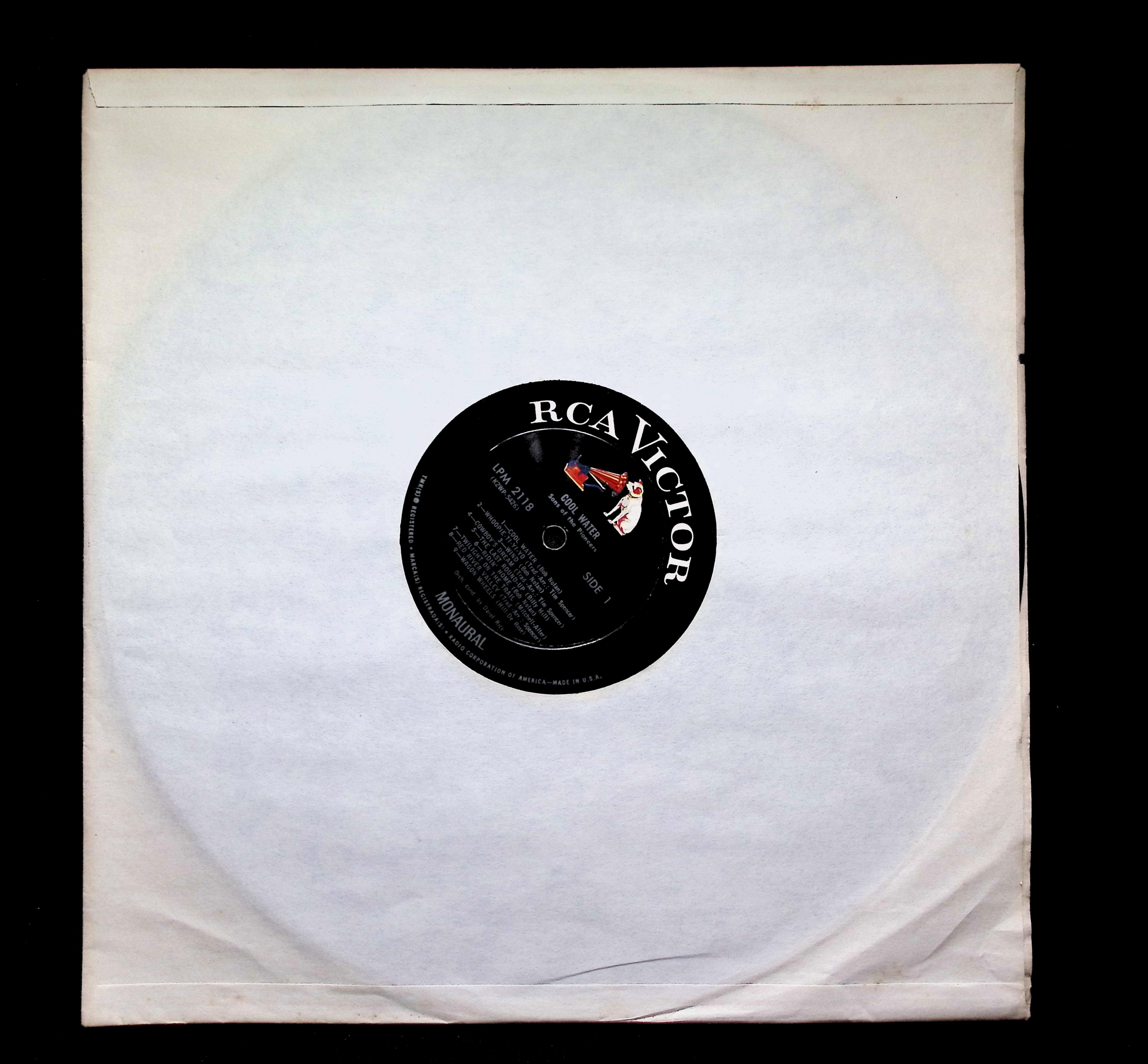 Sons Of The Pioneers Cool Water LP 1959 RCA Victor LPM 2118 Mono Cowboy Western — image 3