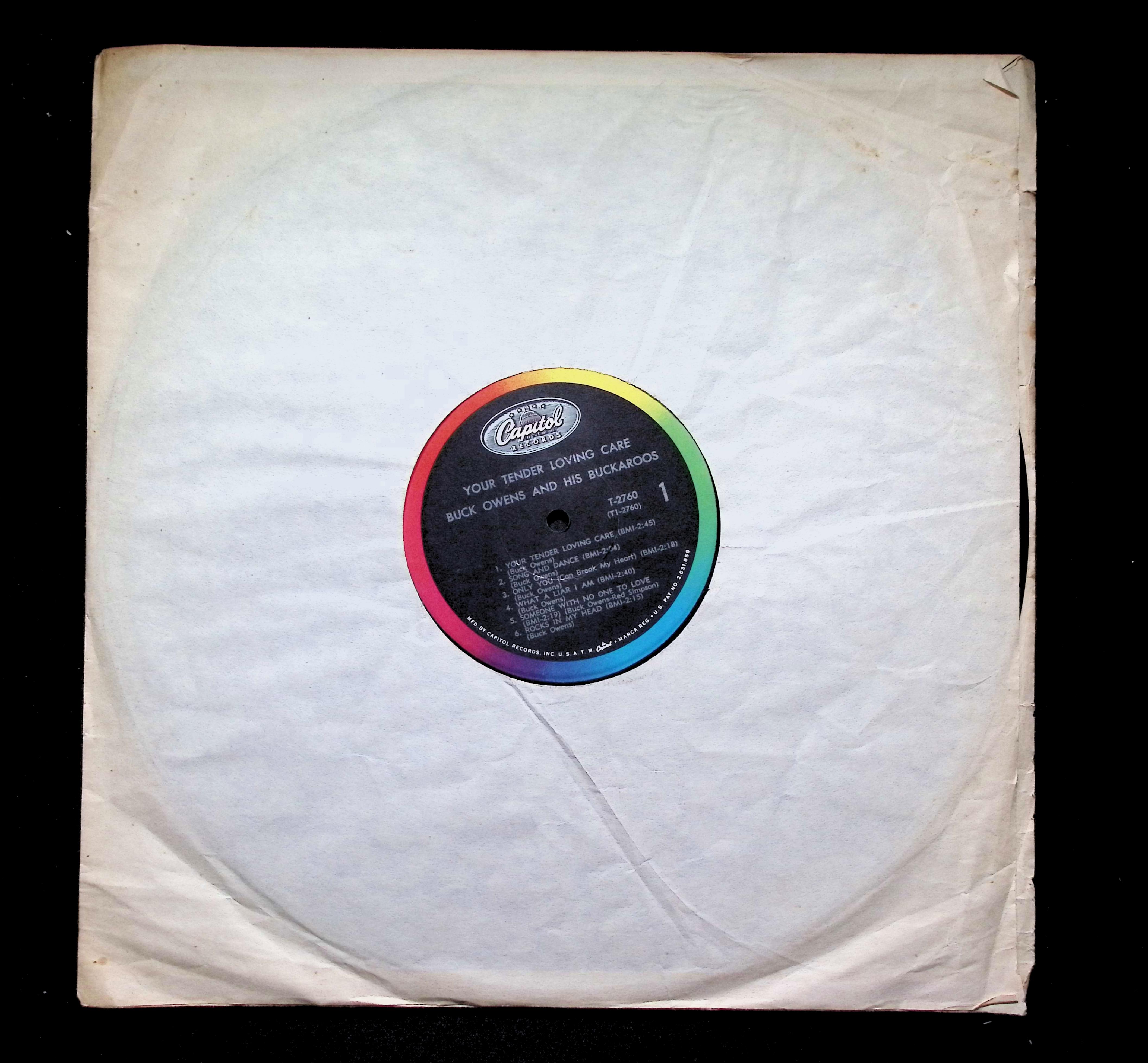 Buck Owens Your Tender Loving Care LP 1967 Capitol Country — image 3