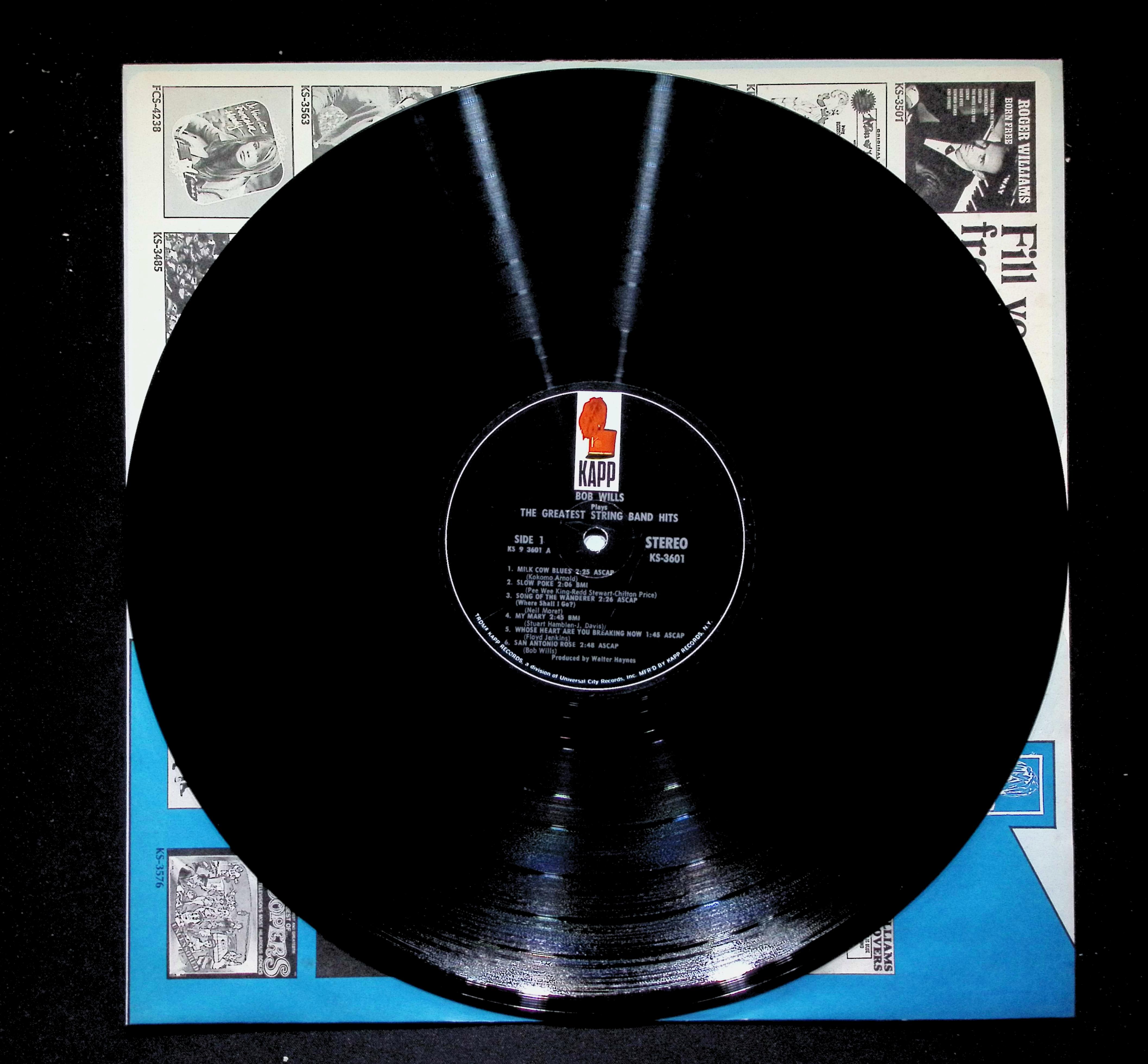 Bob Wills Plays Greatest String Band LP 1969 Kapp Western Swing — image 4