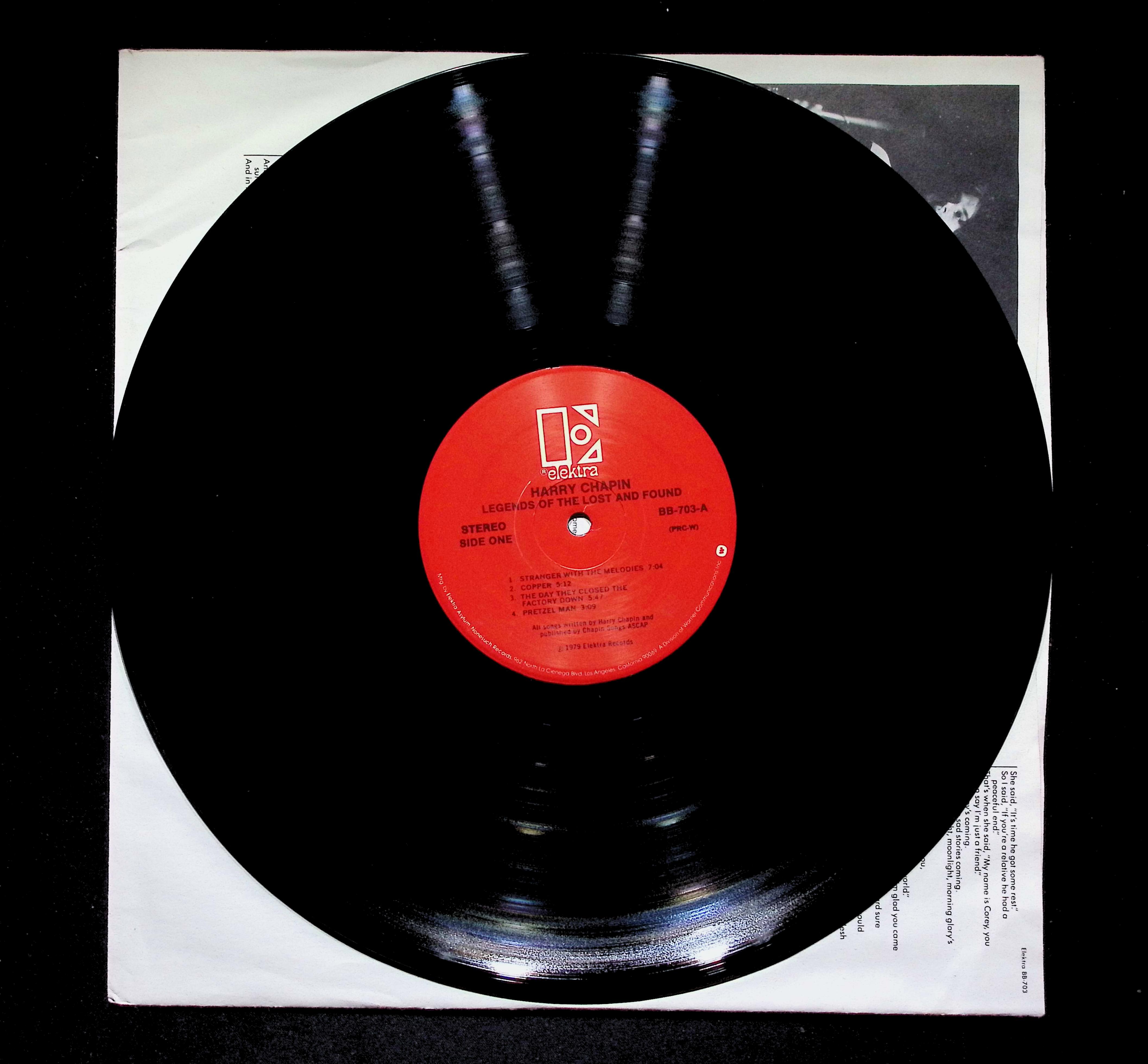 Harry Chapin Legends LP 1979 Elektra Folk Rock — image 5