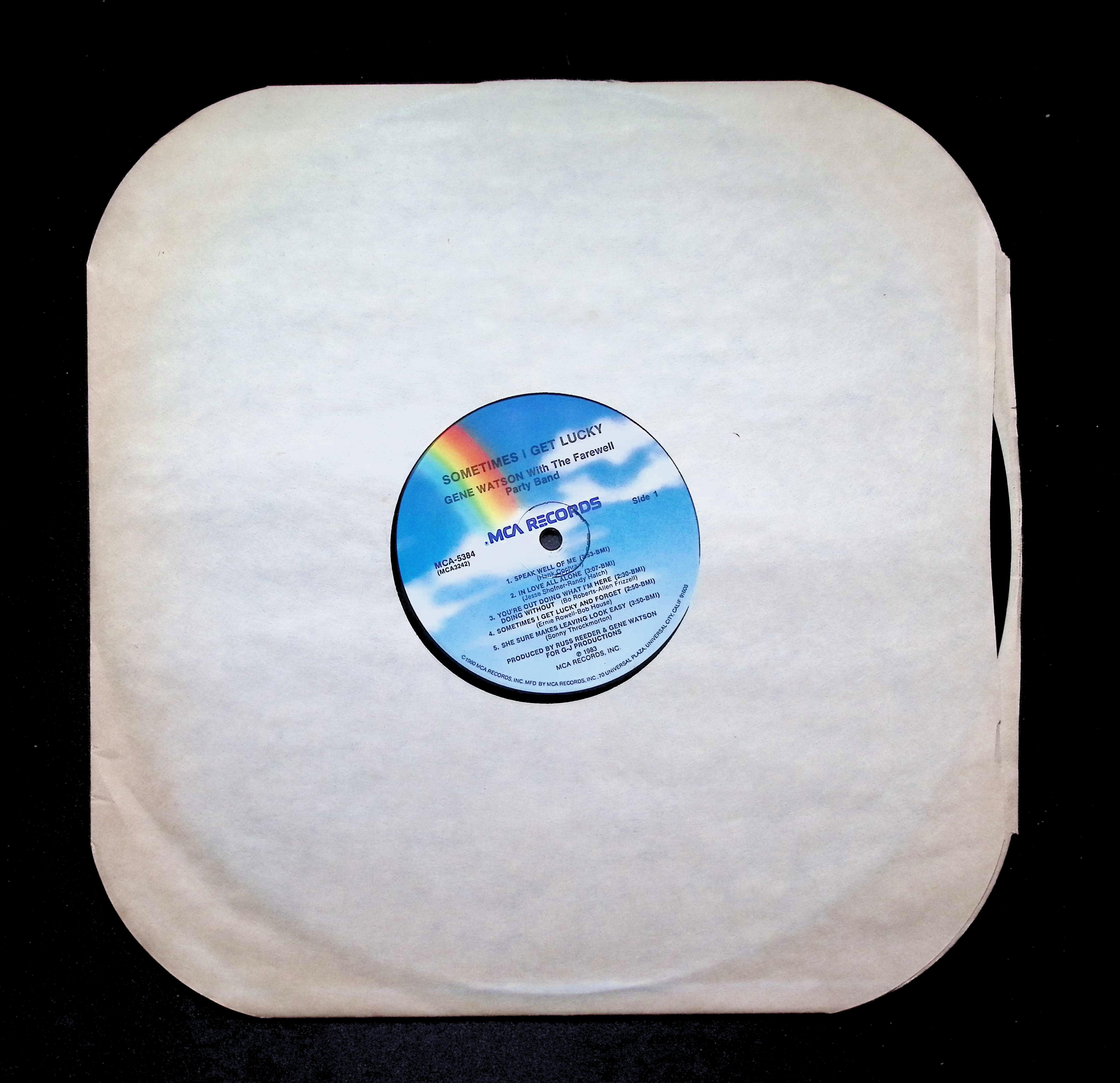 Gene Watson Sometimes I Get Lucky LP 1983 MCA Country — image 3