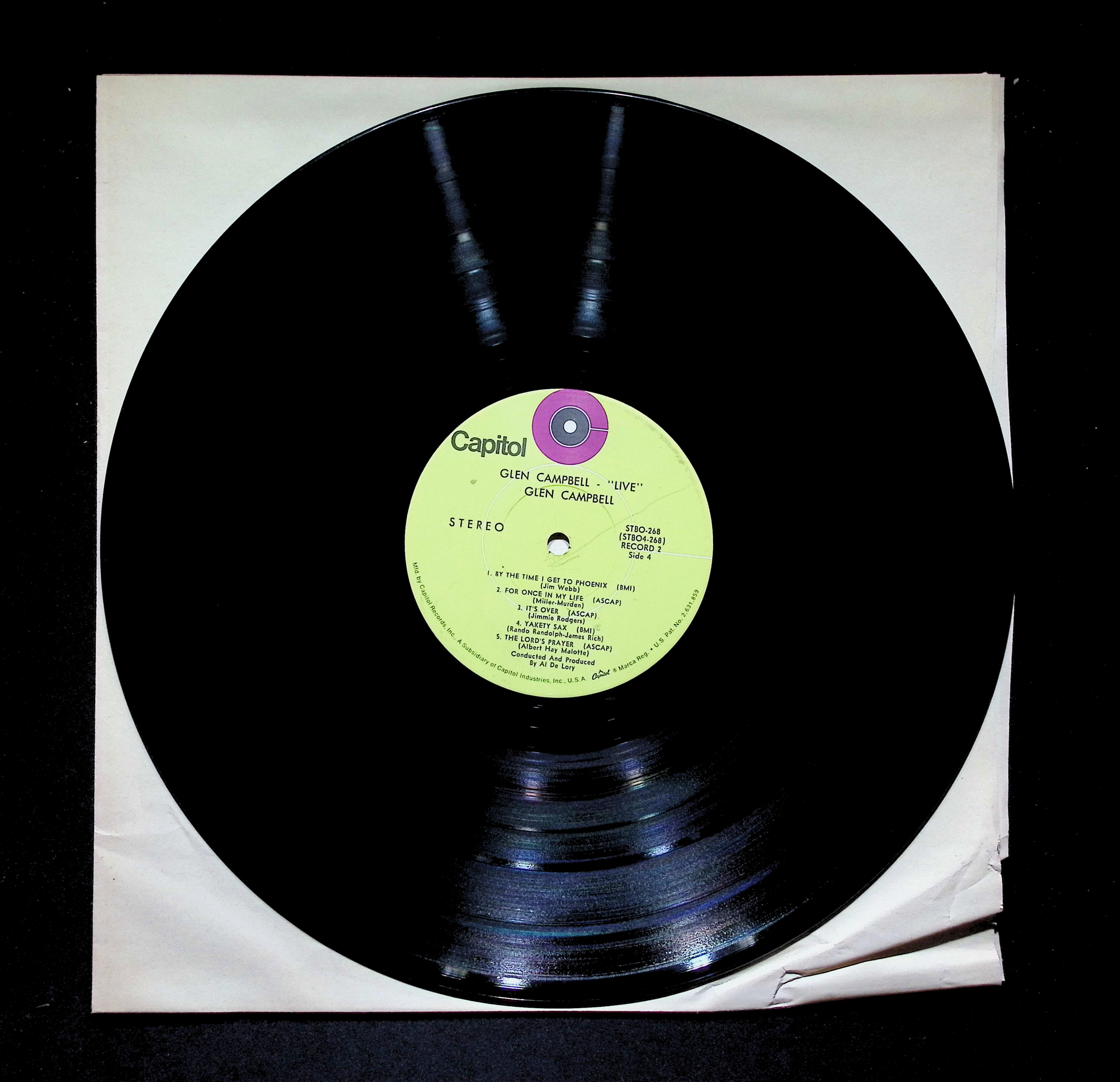 Glen Campbell “Live” LP 1969 Capitol Pop Vocal — image 5