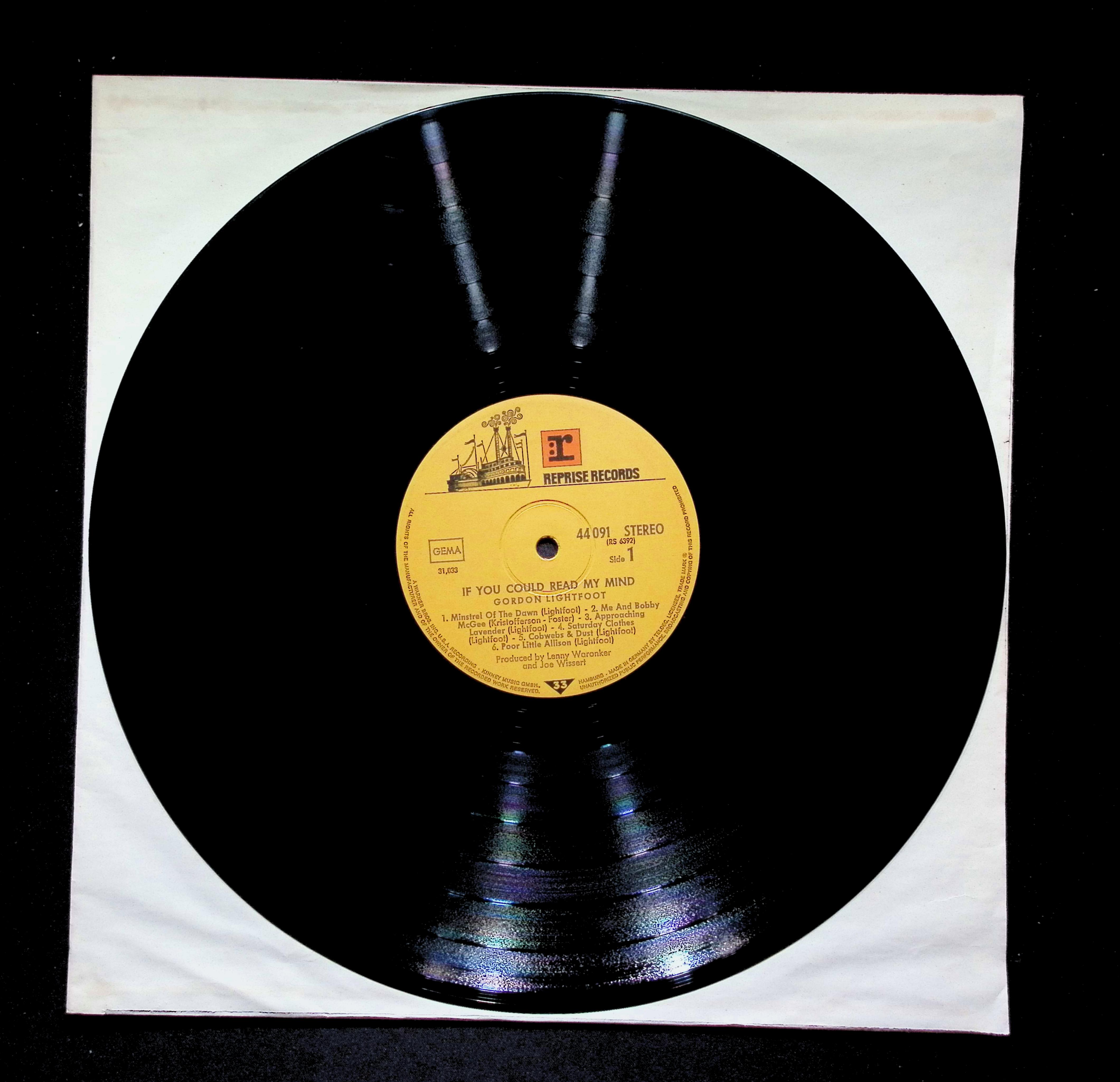 Gordon Lightfoot If You Could Read My Mind LP 1973 Reprise Pop — image 5