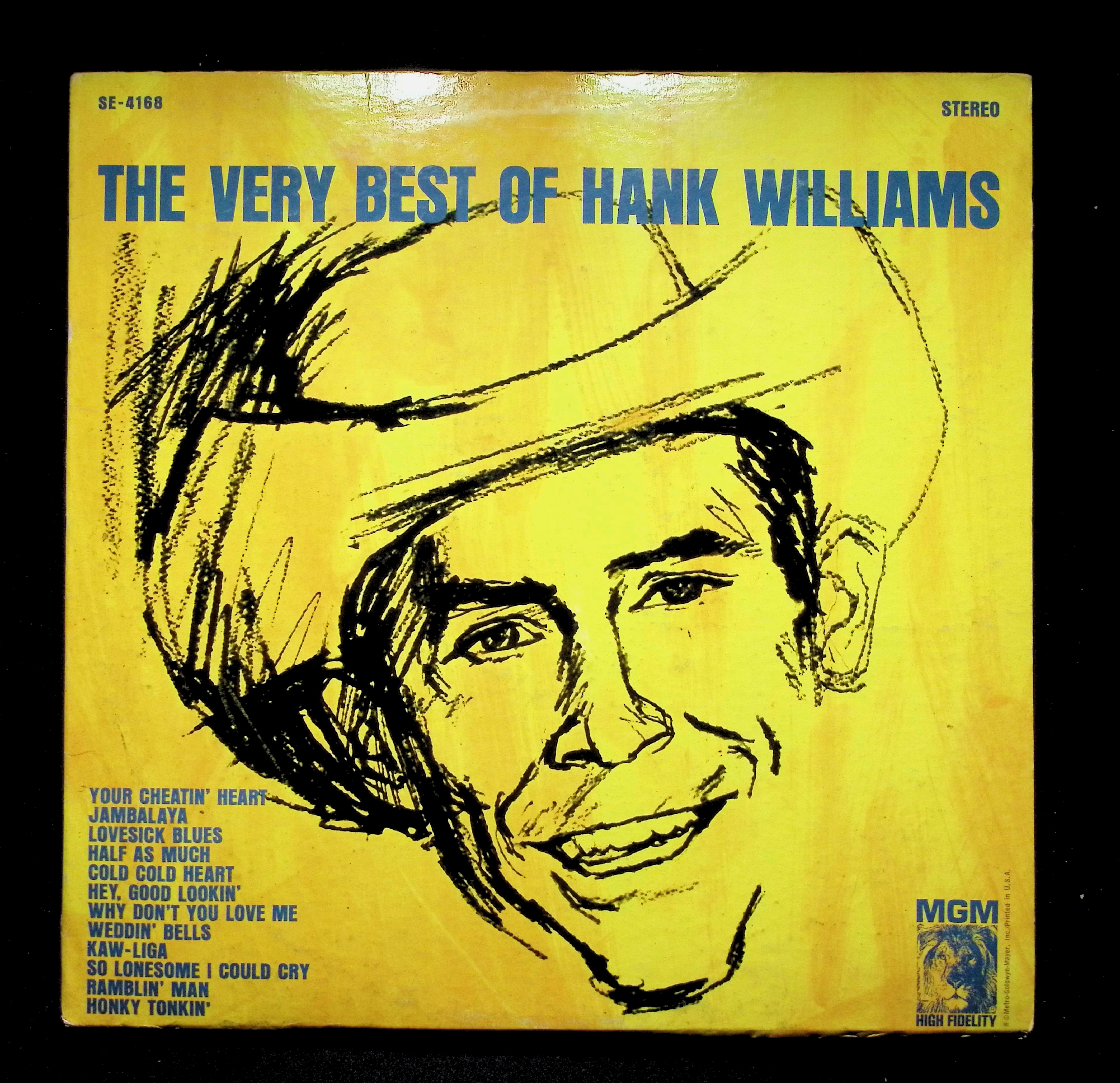 Hank Williams Very Best LP 1965 MGM Country Compilation