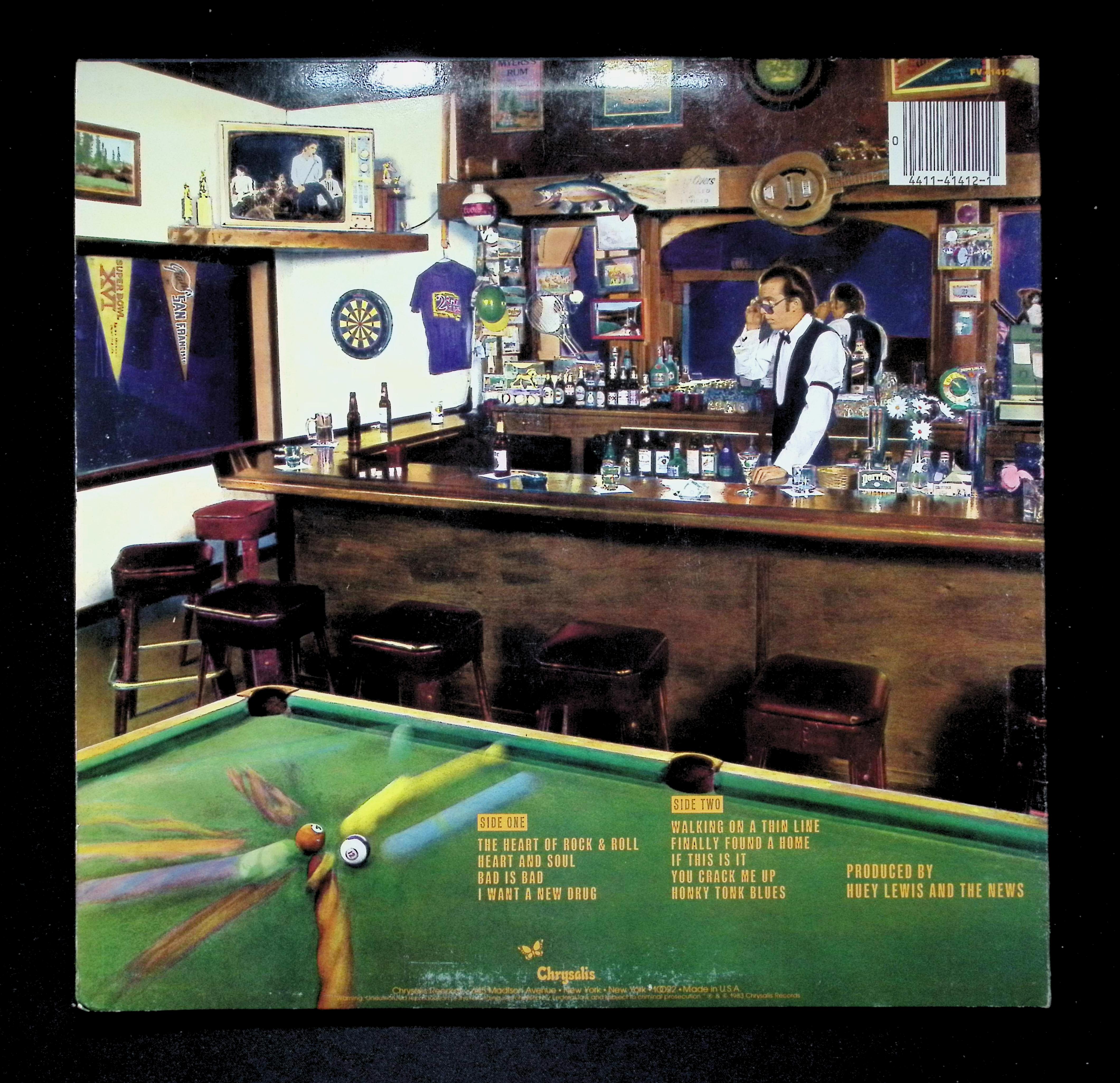 Huey Lewis Sports LP 1983 Chrysalis Rock Pop Rock — image 2