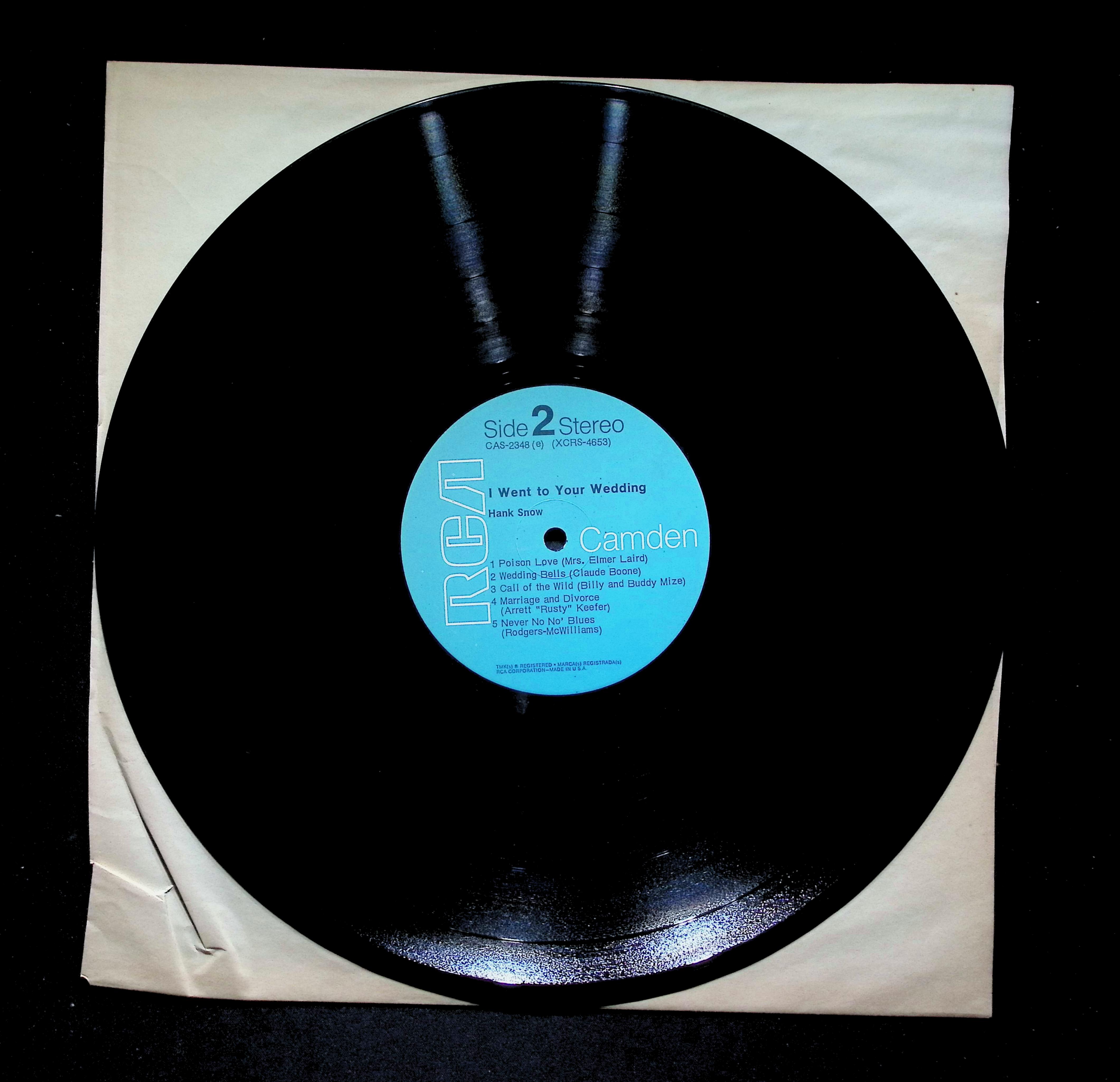 Hank Snow I Went to Your Wedding LP Unknown RCA Camden Country — image 4