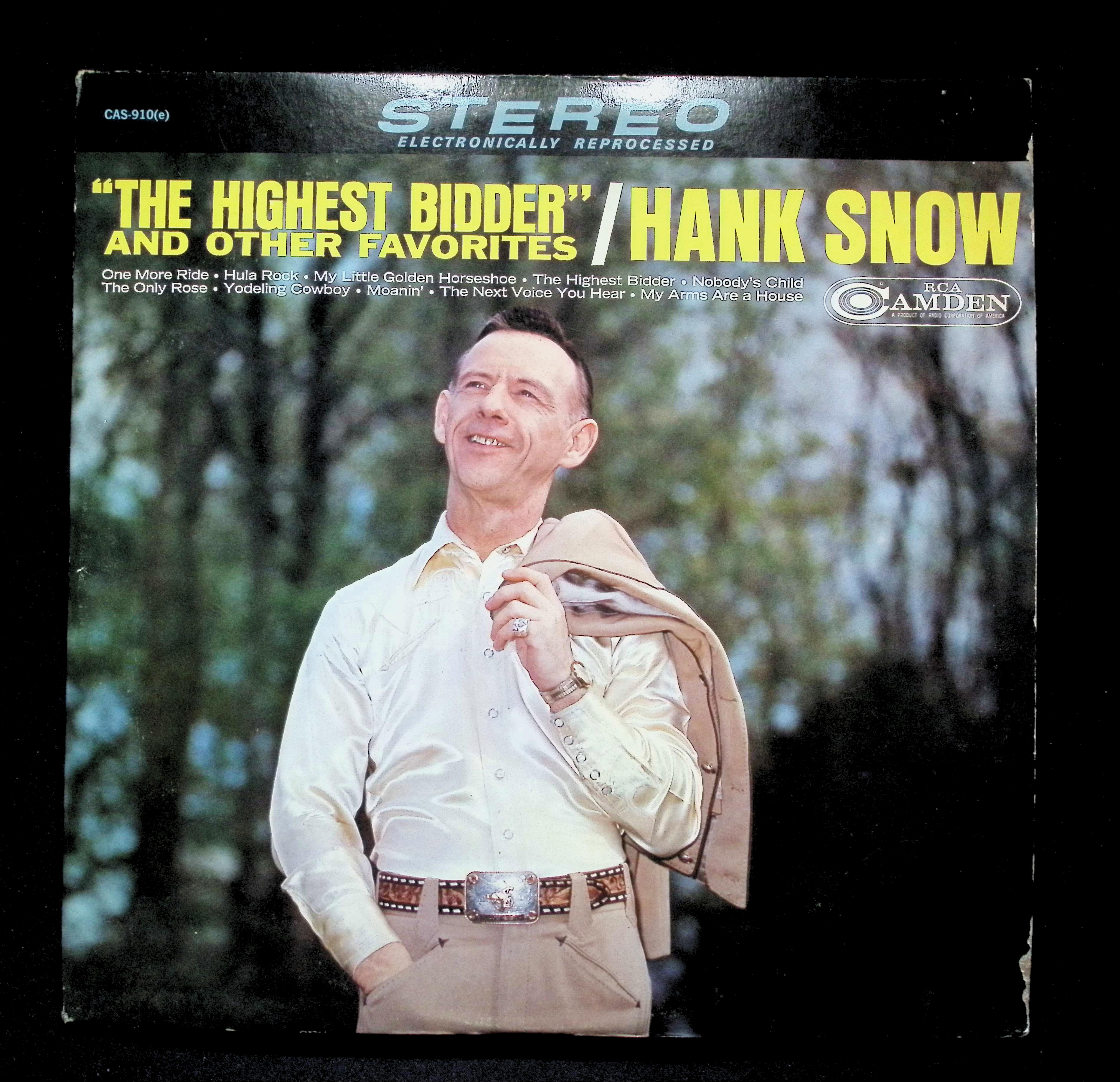 Hank Snow Highest Bidder LP Unknown RCA Camden Country