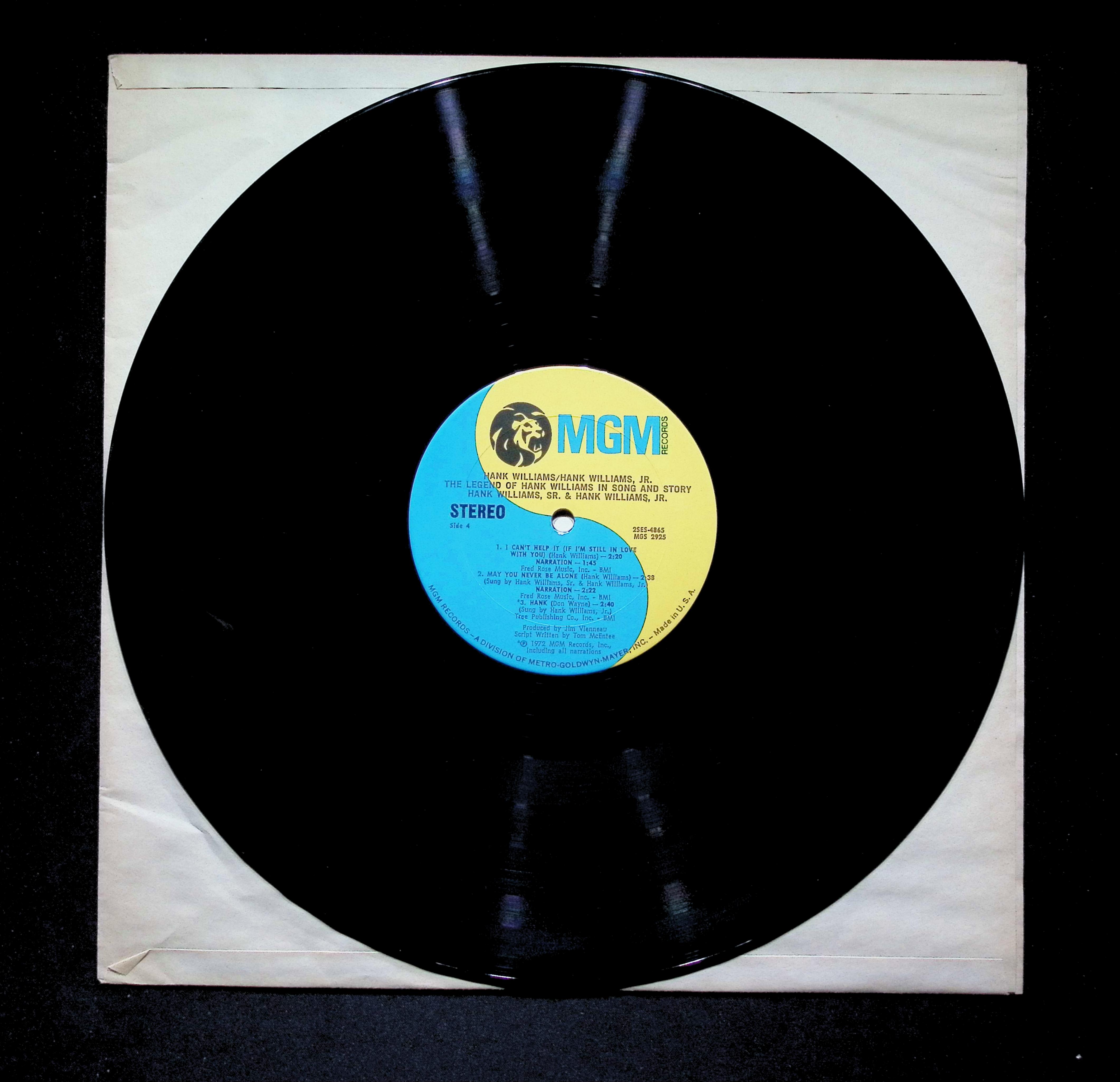 Hank Williams Legend LP 1972 MGM Records Country — image 5