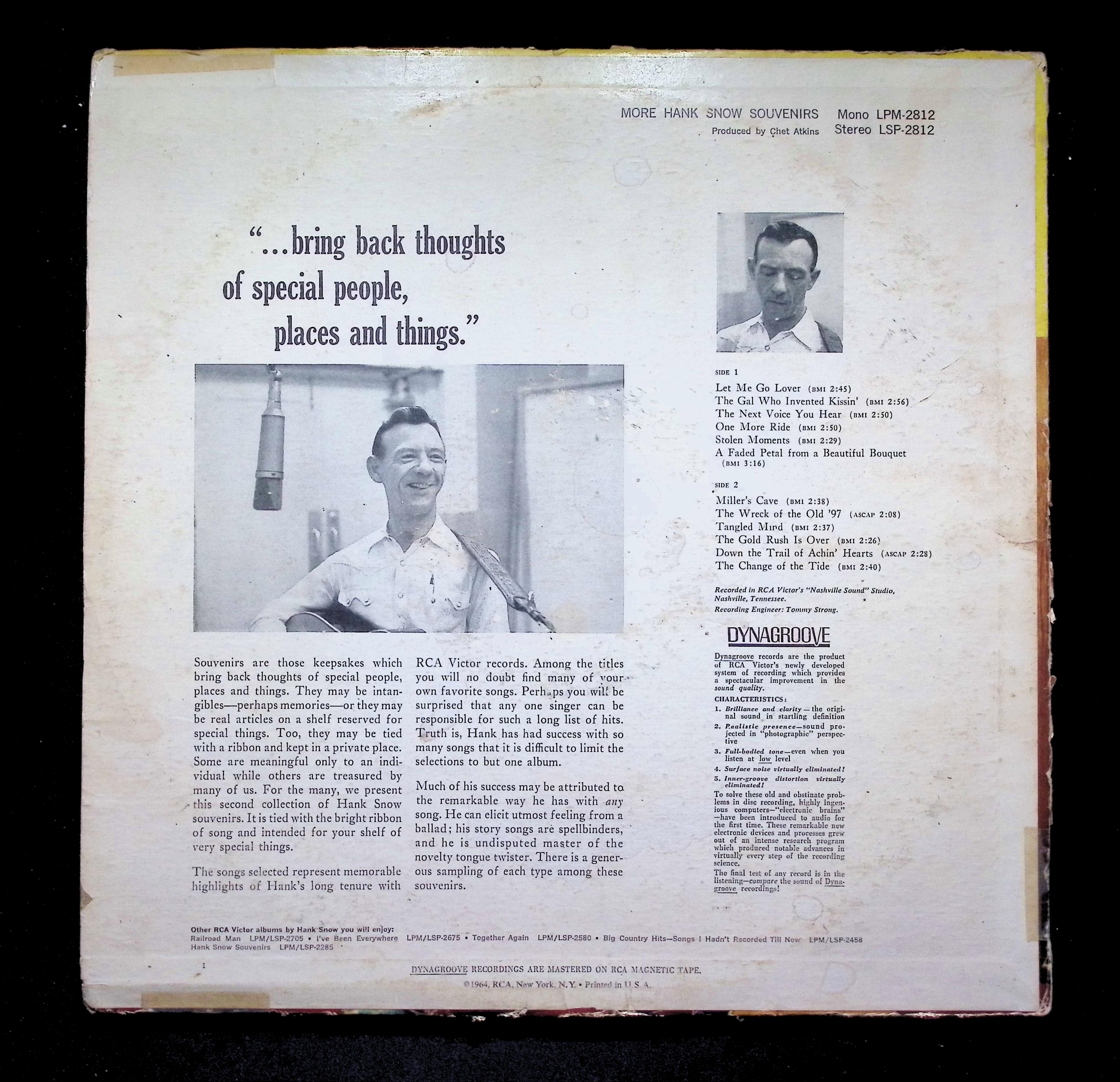 Hank Snow - More Hank Snow Souvenirs LSP-2812 LP Vinyl — image 2