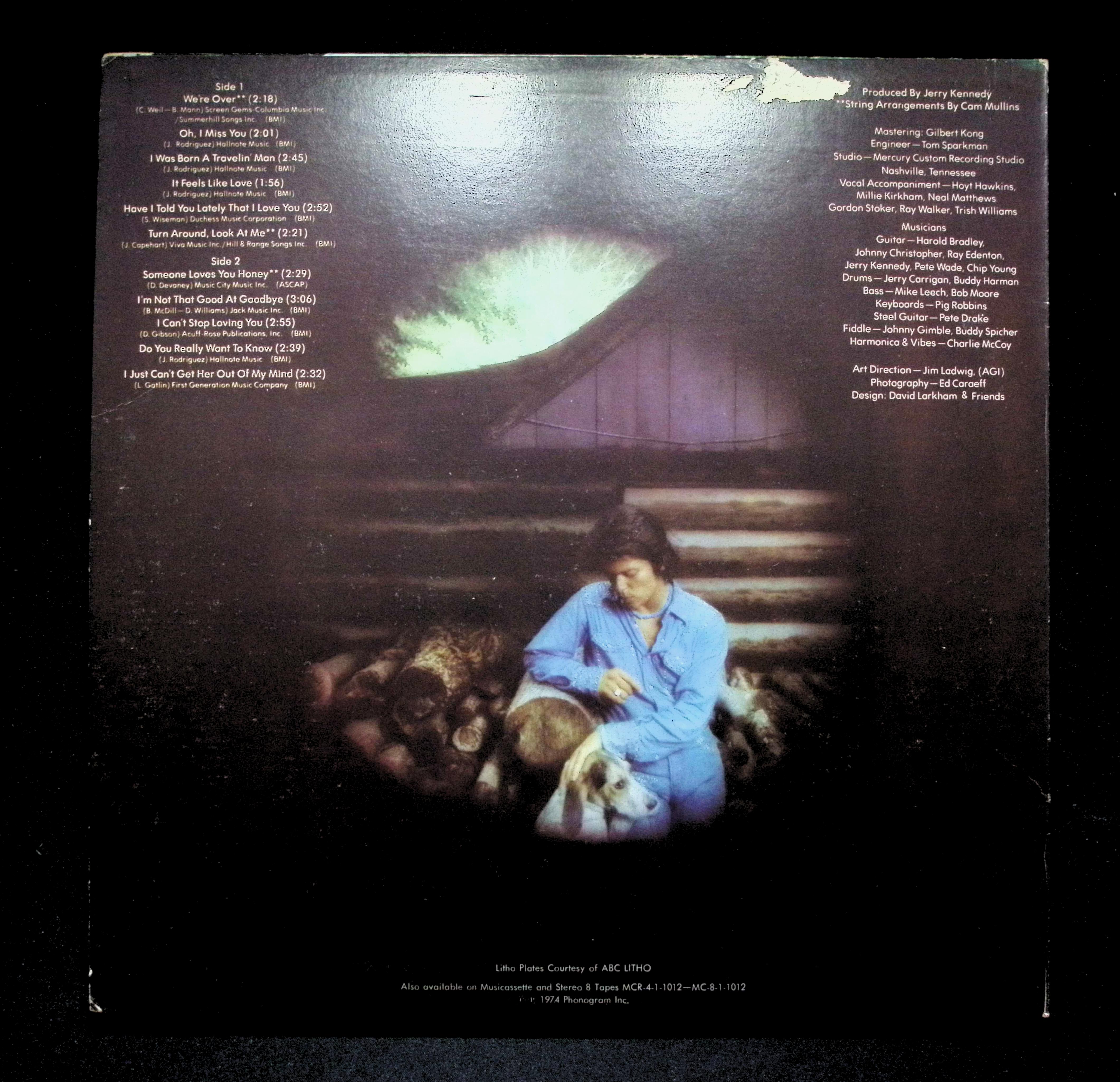 Johnny Rodriguez (4) - Songs About Ladies And Love (1974) SRM 1-1012 LP — image 2