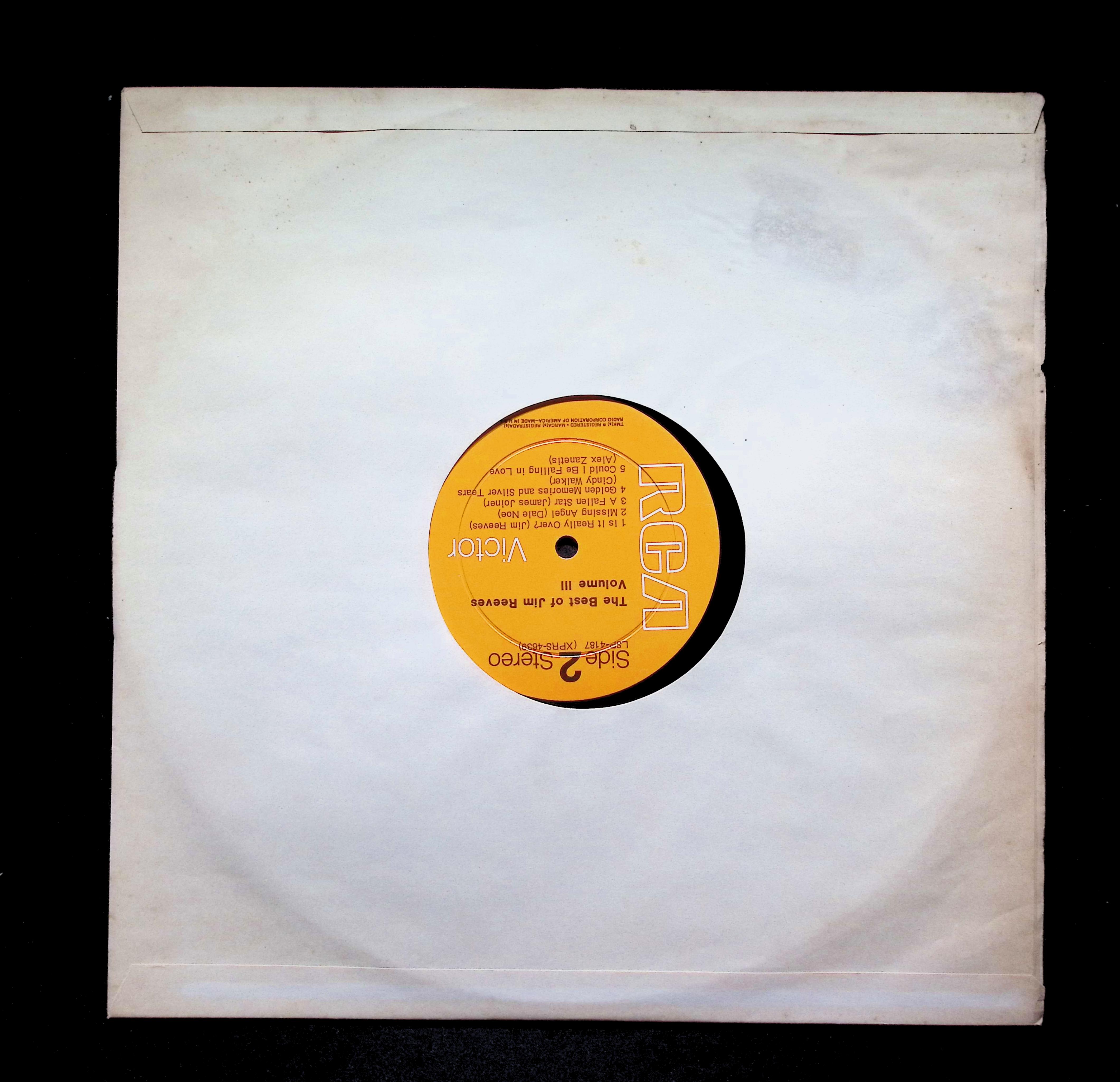 Jim Reeves - The Best Of Jim Reeves Volume III (1969) LSP-4187 Vinyl LP — image 3