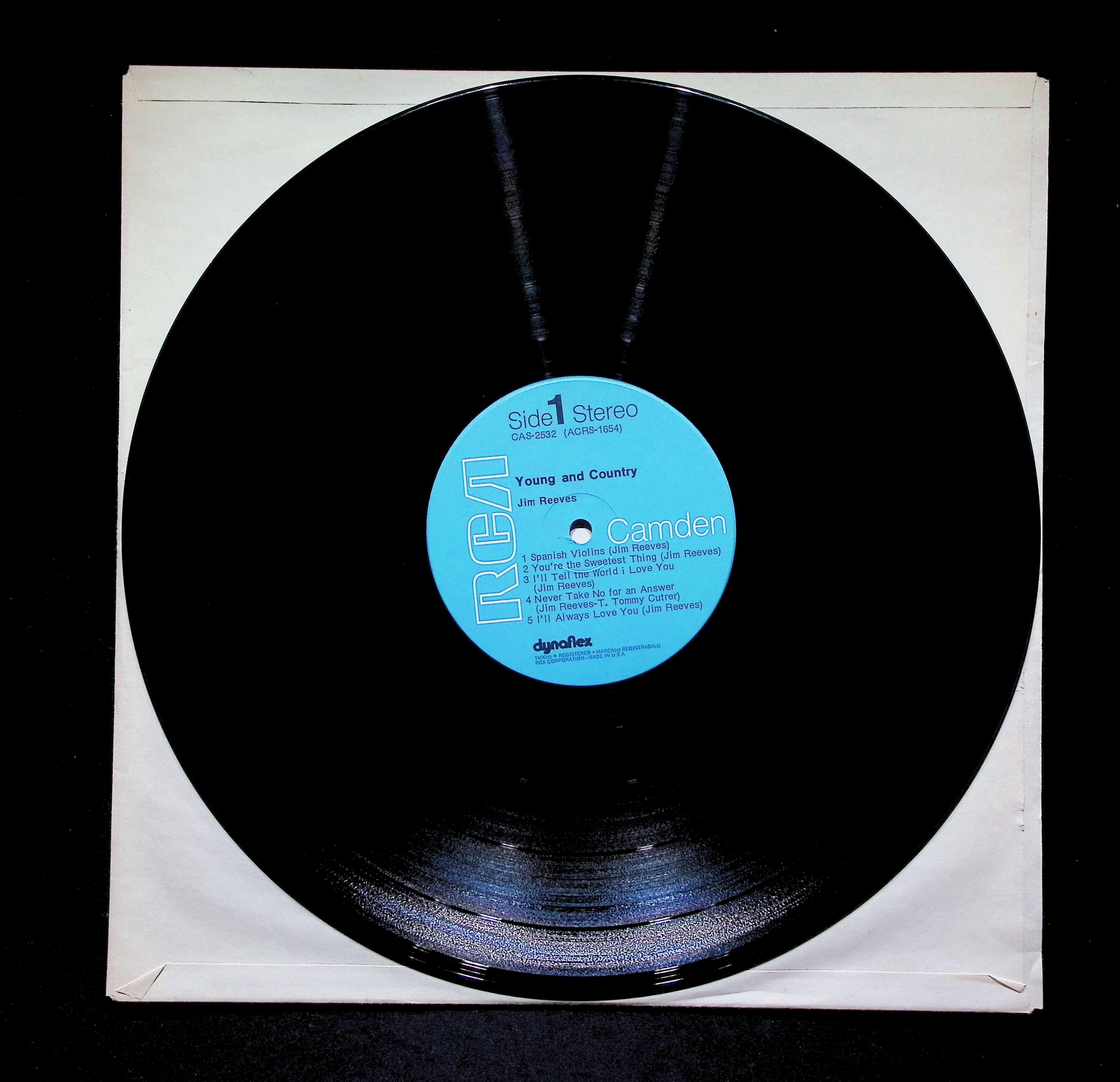 Jim Reeves - Young & Country (1971) CAS-2532 Vinyl LP Record — image 5